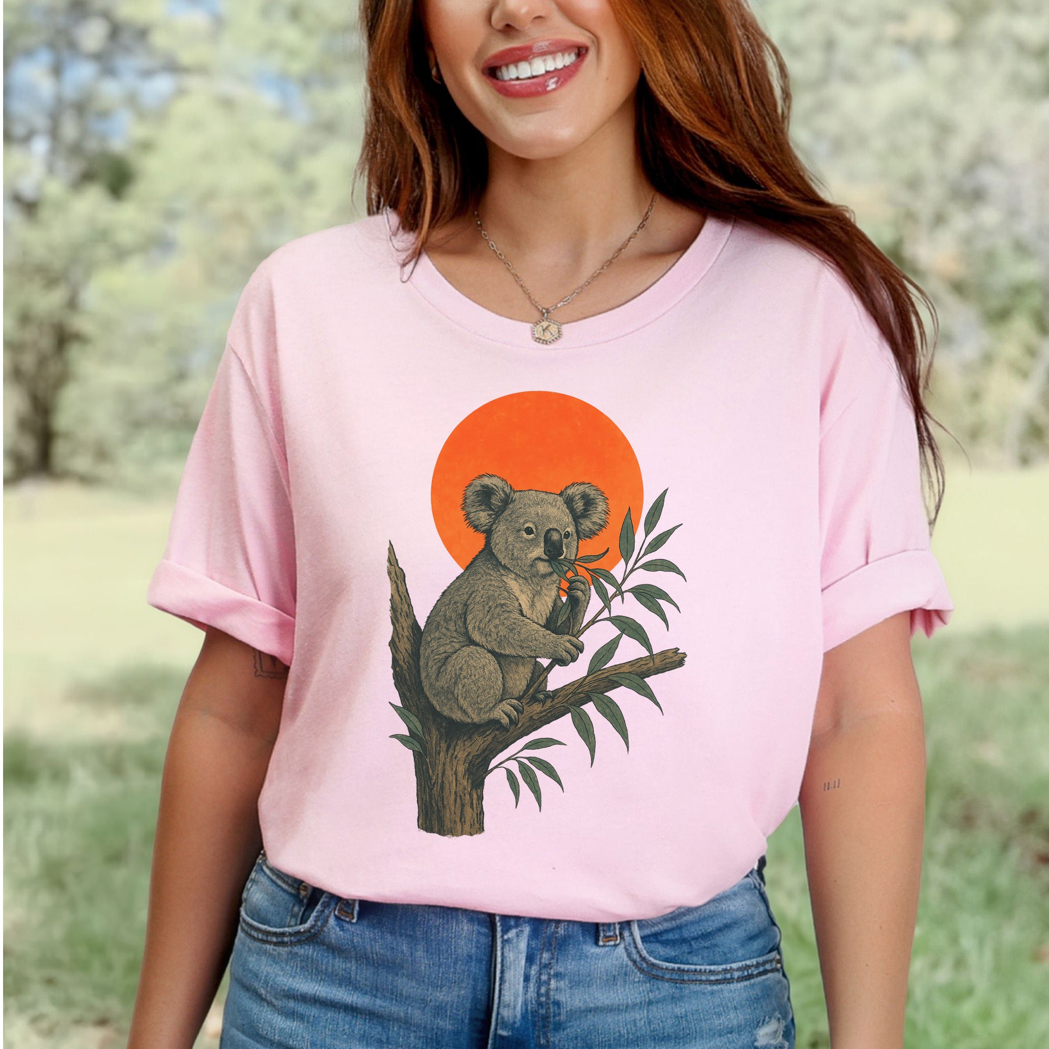 Vintage Koala Tree T-Shirt – Japanese Style Eucalyptus Nature Tee