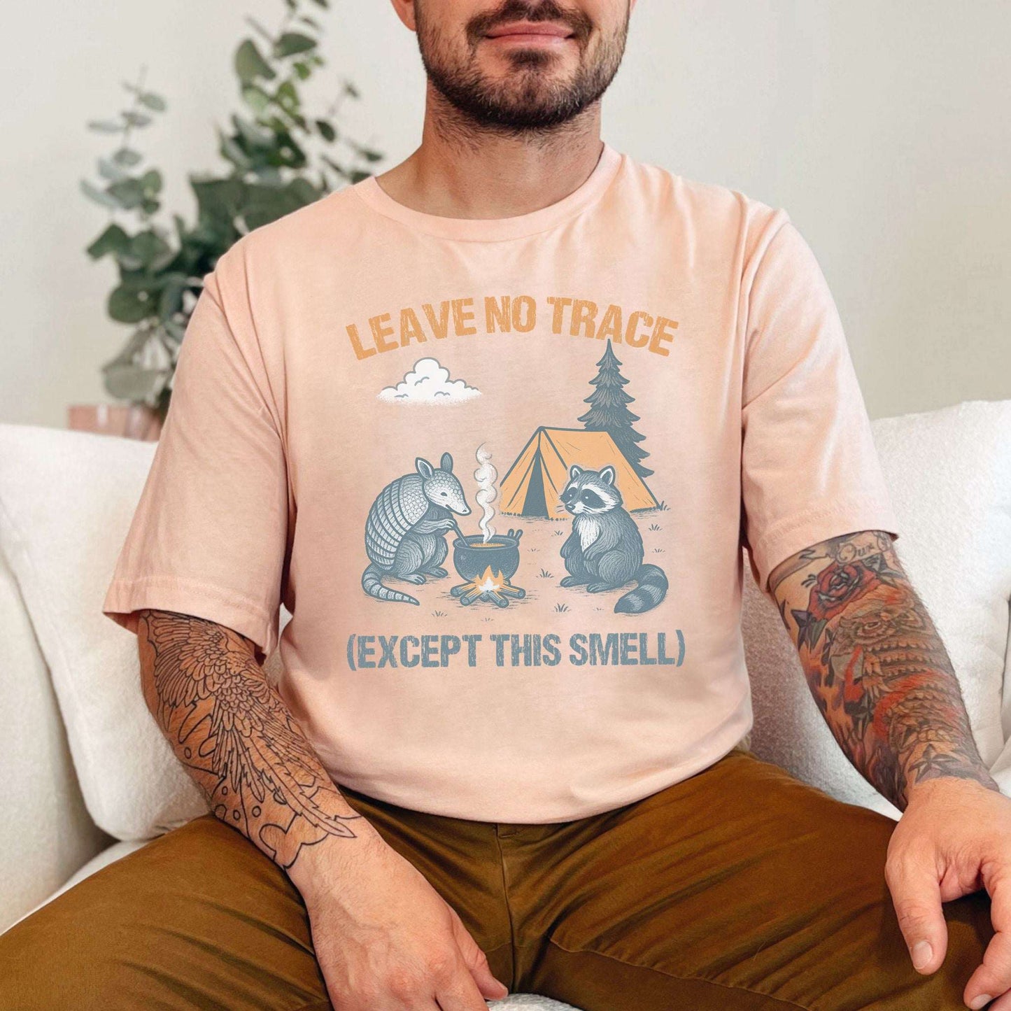 Leave No Trace (Except This Smell) Funny Camping T-Shirt