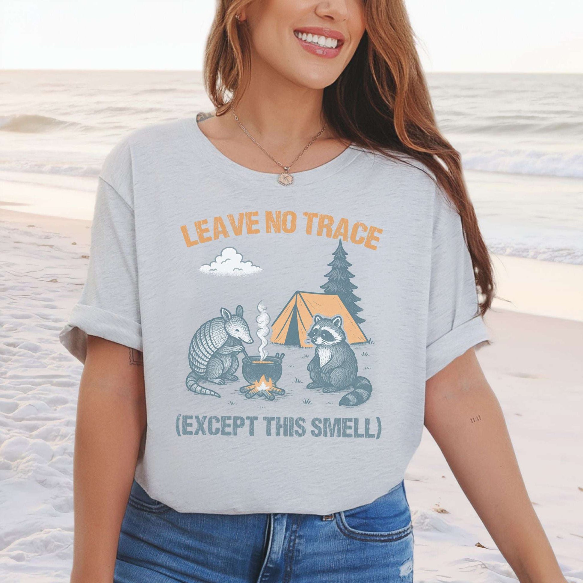 Leave No Trace (Except This Smell) Funny Camping T-Shirt