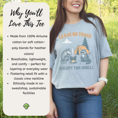 Leave No Trace (Except This Smell) Funny Camping T-Shirt