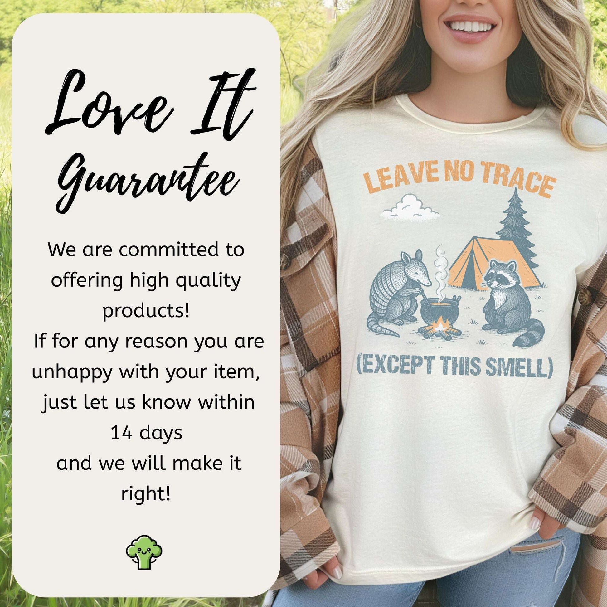 Leave No Trace (Except This Smell) Funny Camping T-Shirt