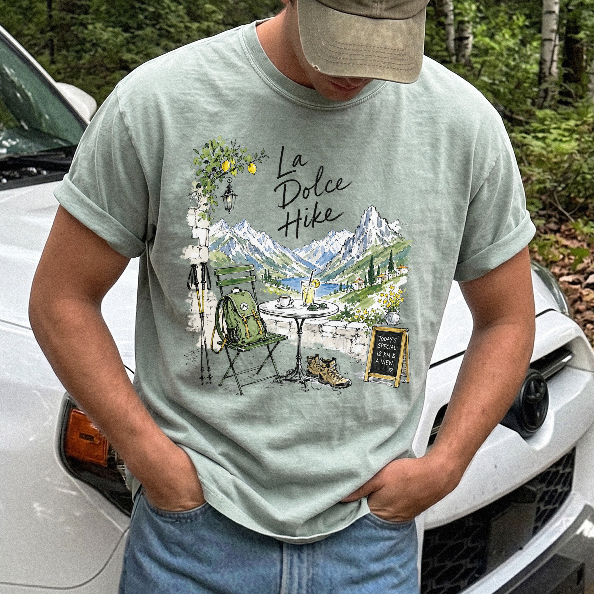 La Dolce Hike Comfort Colors Shirt – Italy Hiking Travel Tee