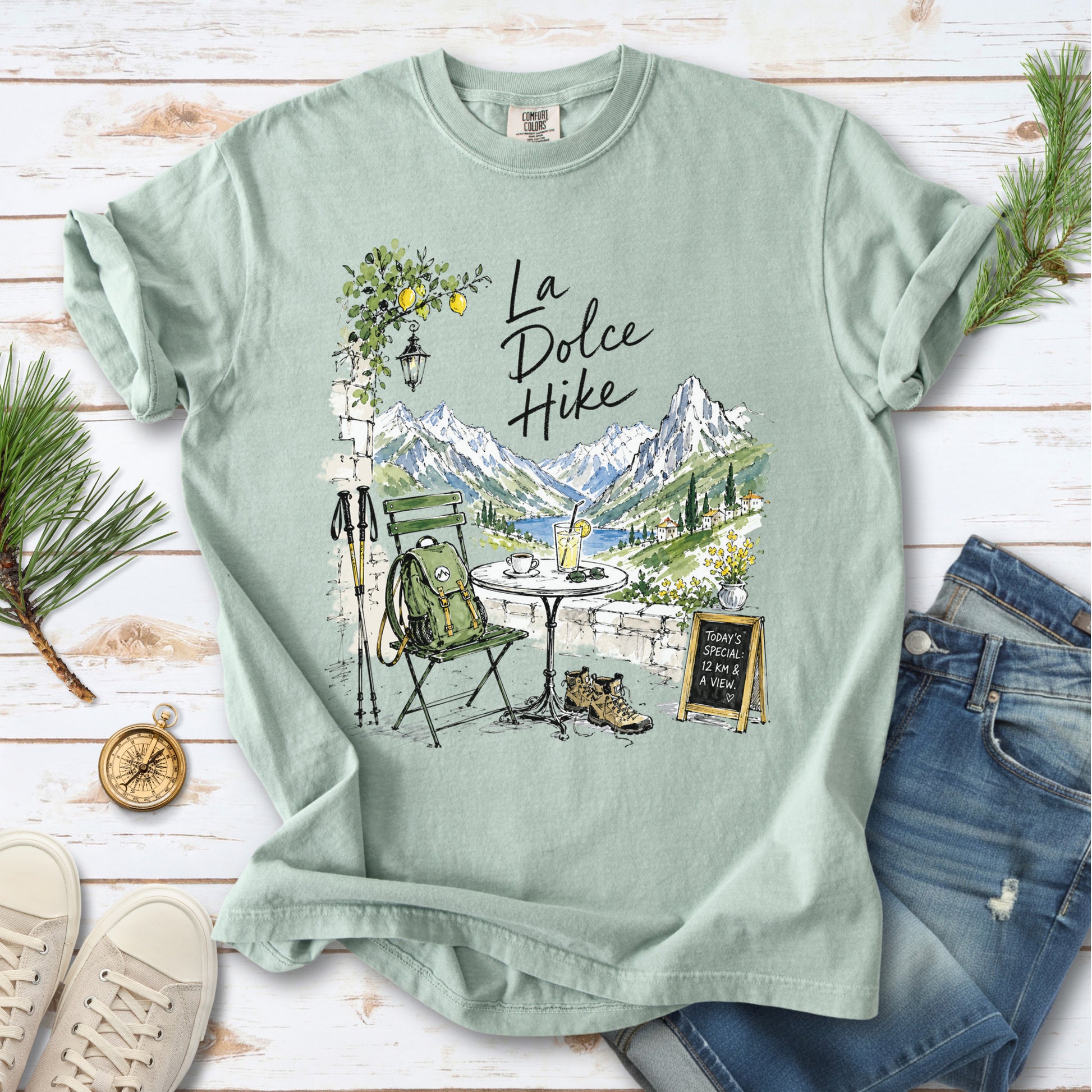 La Dolce Hike Comfort Colors Shirt – Italy Hiking Travel Tee