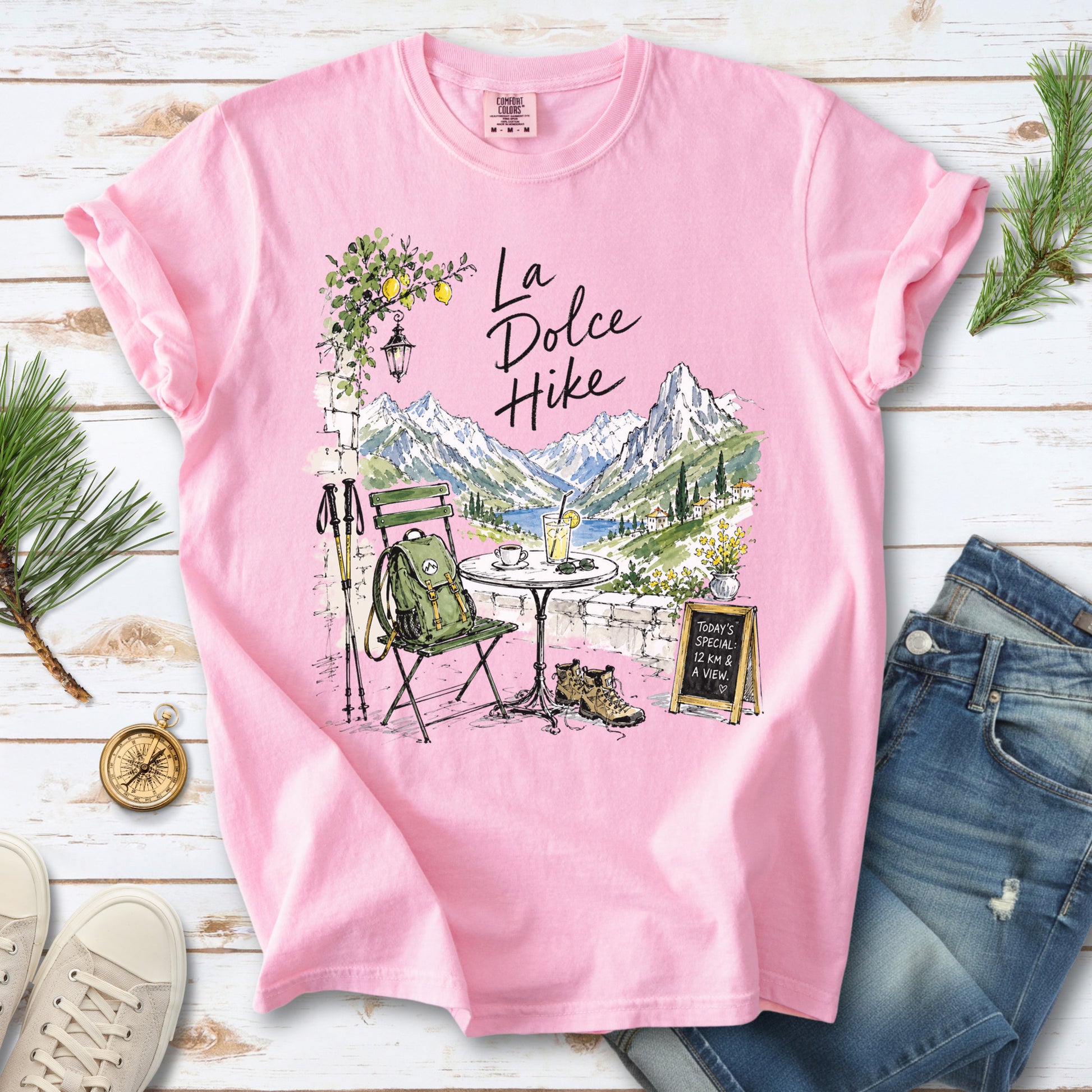 La Dolce Hike Comfort Colors Shirt – Italy Hiking Travel Tee