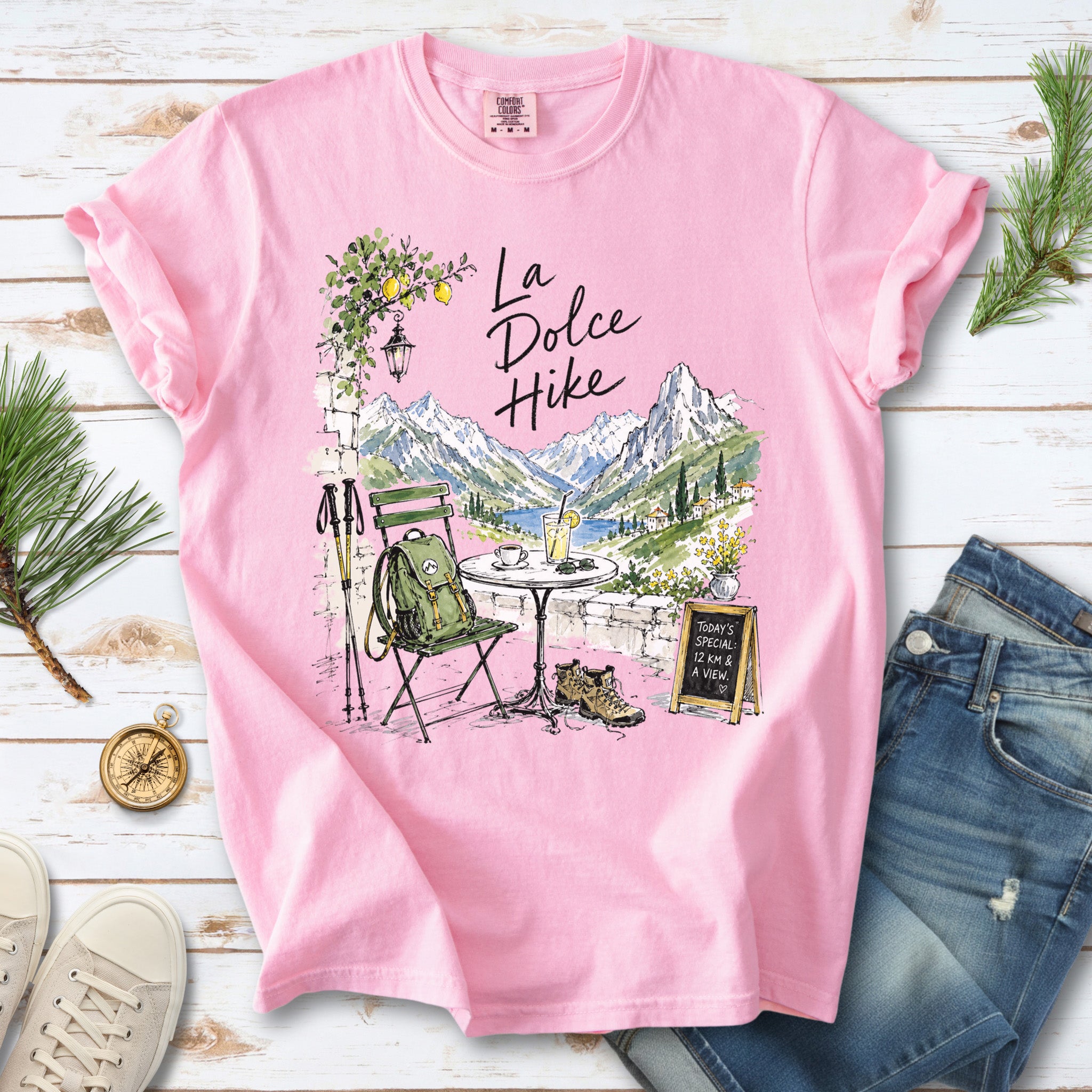 La Dolce Hike Comfort Colors Shirt – Italy Hiking Travel Tee