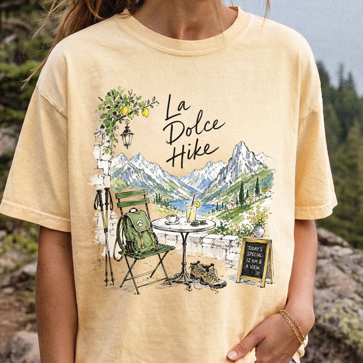 La Dolce Hike Comfort Colors Shirt – Italy Hiking Travel Tee