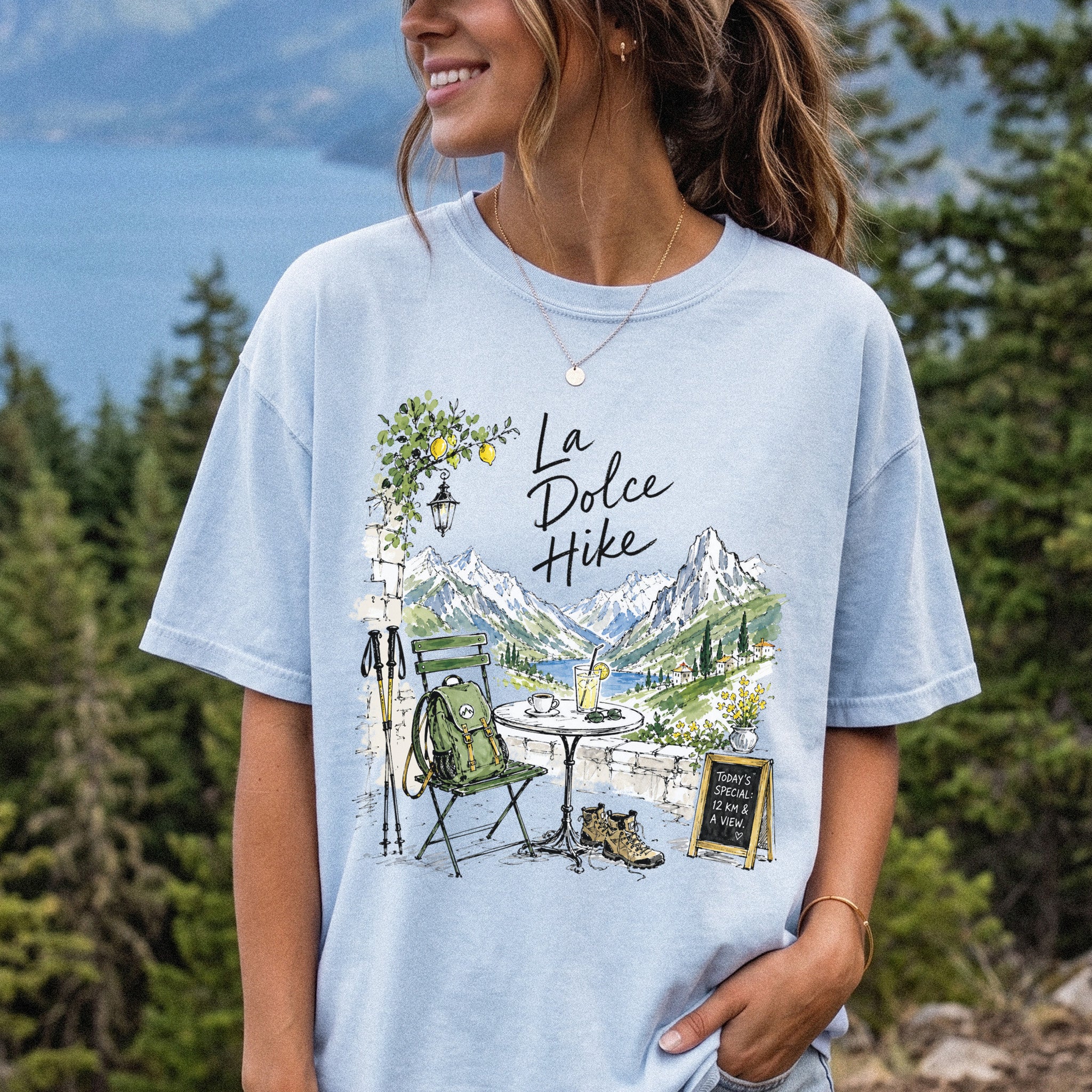 La Dolce Hike Comfort Colors Shirt – Italy Hiking Travel Tee