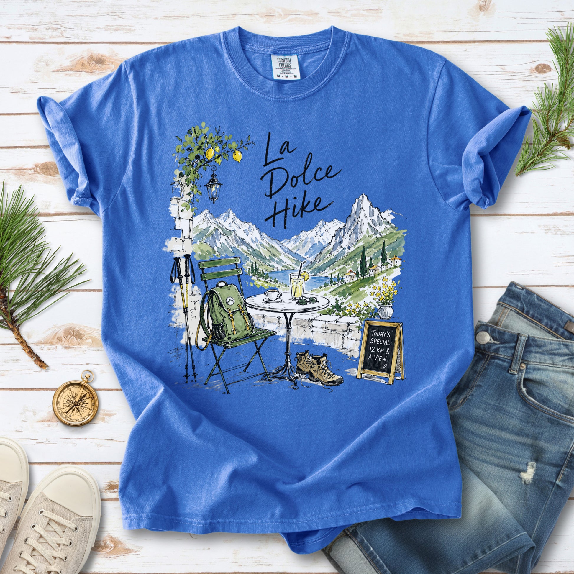 La Dolce Hike Comfort Colors Shirt – Italy Hiking Travel Tee