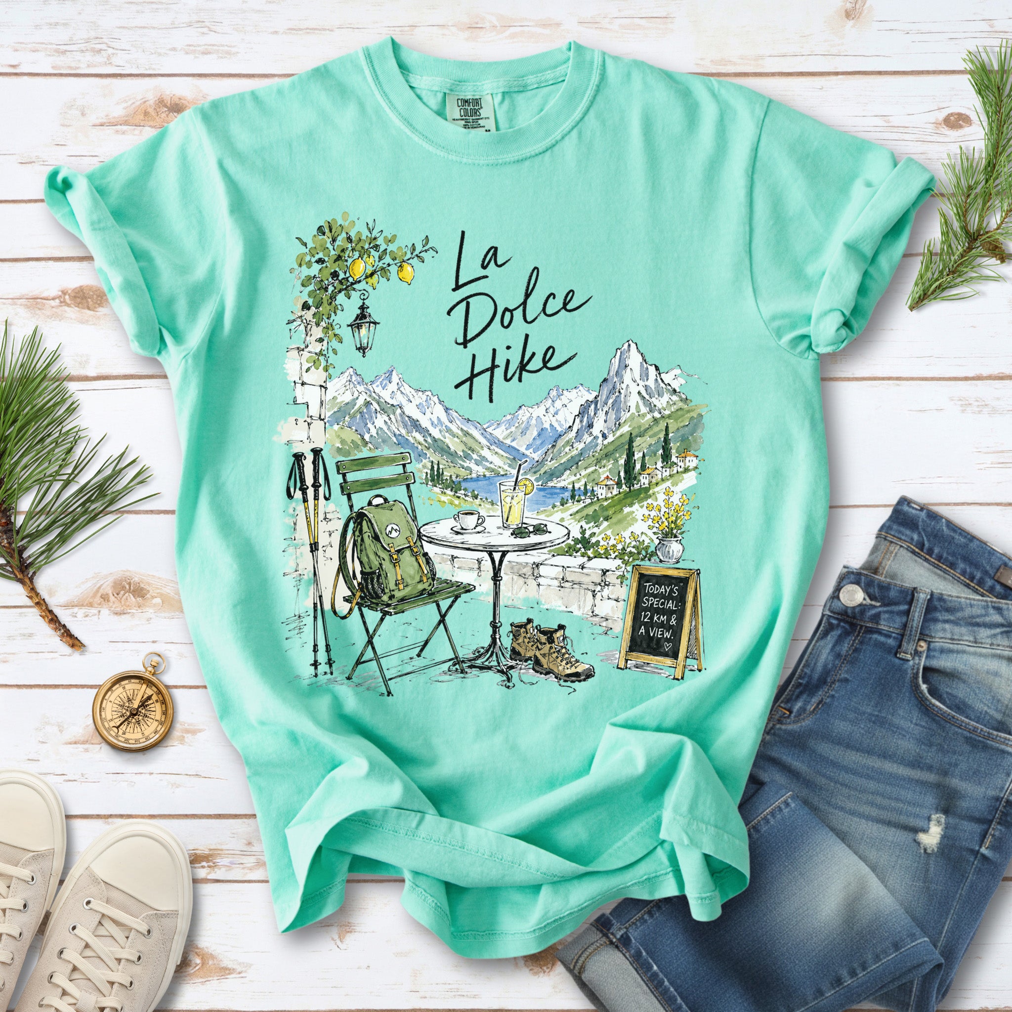 La Dolce Hike Comfort Colors Shirt – Italy Hiking Travel Tee