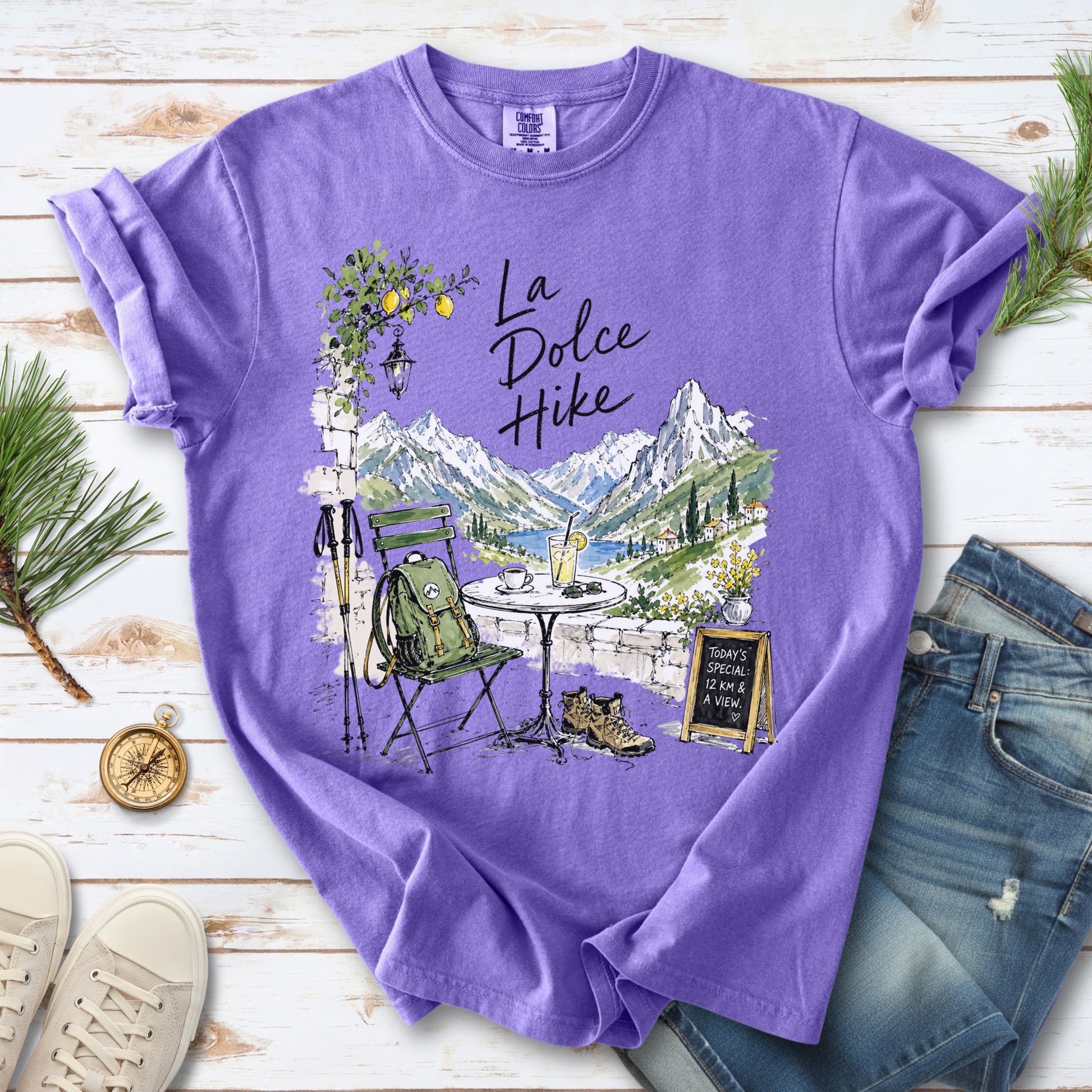 La Dolce Hike Comfort Colors Shirt – Italy Hiking Travel Tee