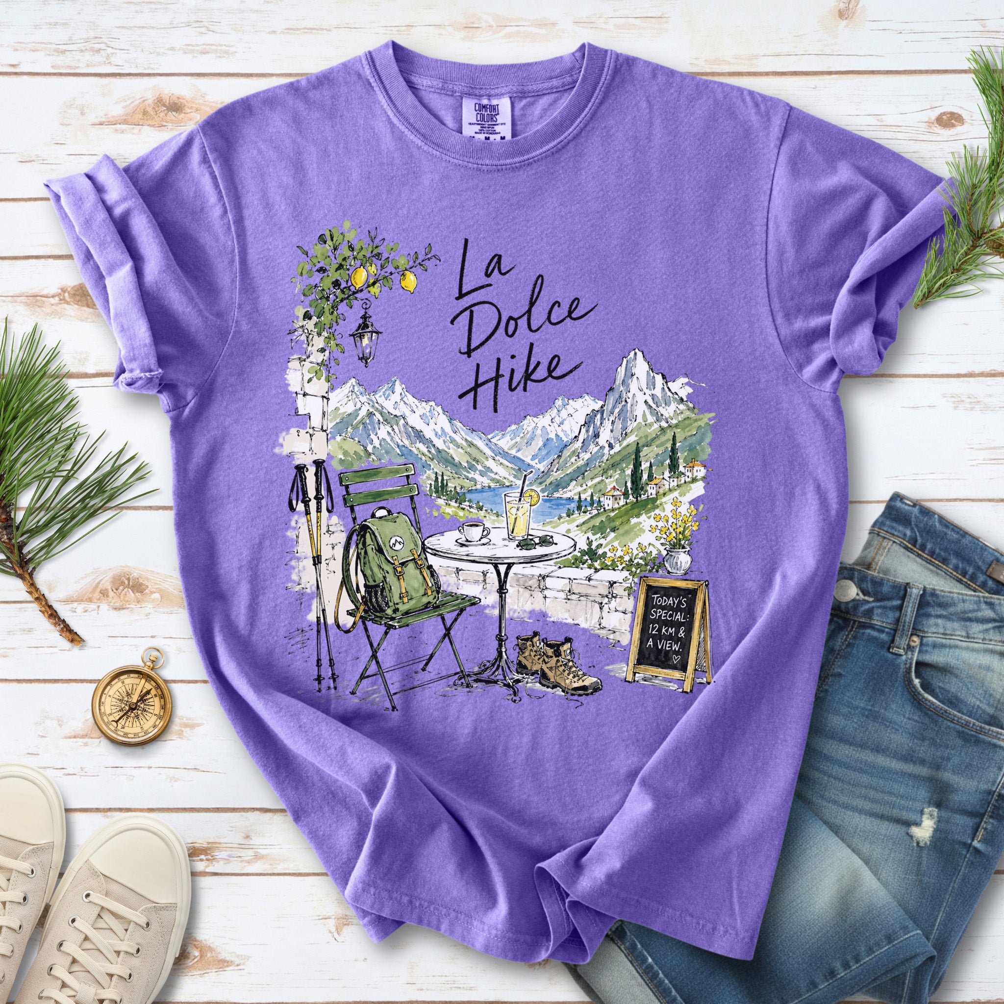 La Dolce Hike Comfort Colors Shirt – Italy Hiking Travel Tee