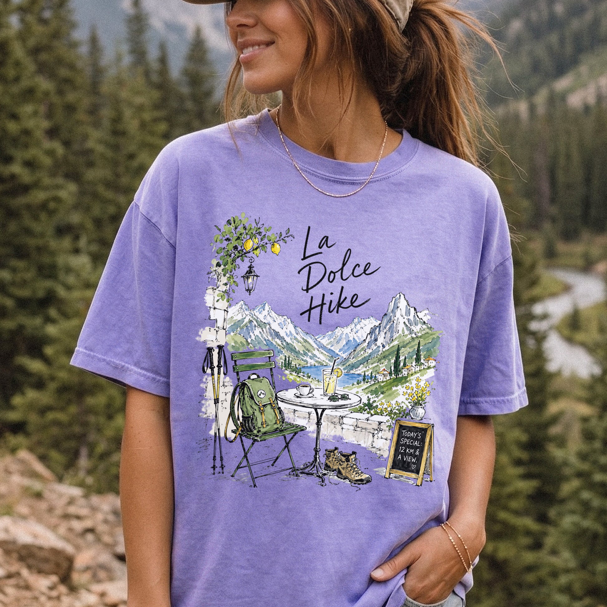 La Dolce Hike Comfort Colors Shirt – Italy Hiking Travel Tee