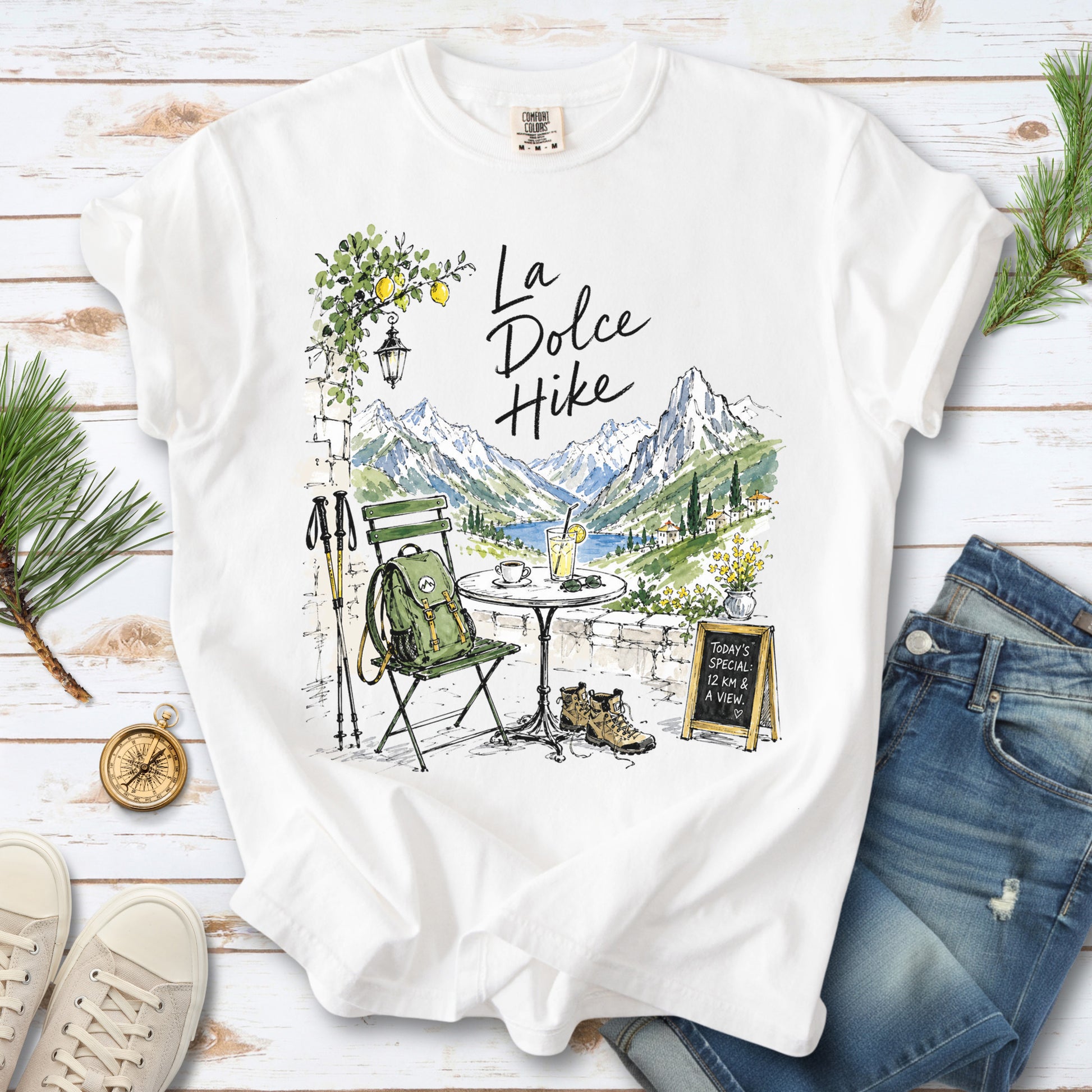 La Dolce Hike Comfort Colors Shirt – Italy Hiking Travel Tee