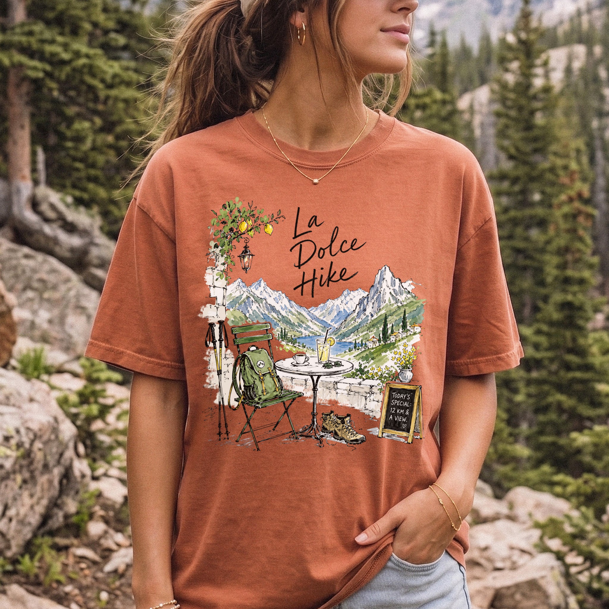 La Dolce Hike Comfort Colors Shirt – Italy Hiking Travel Tee