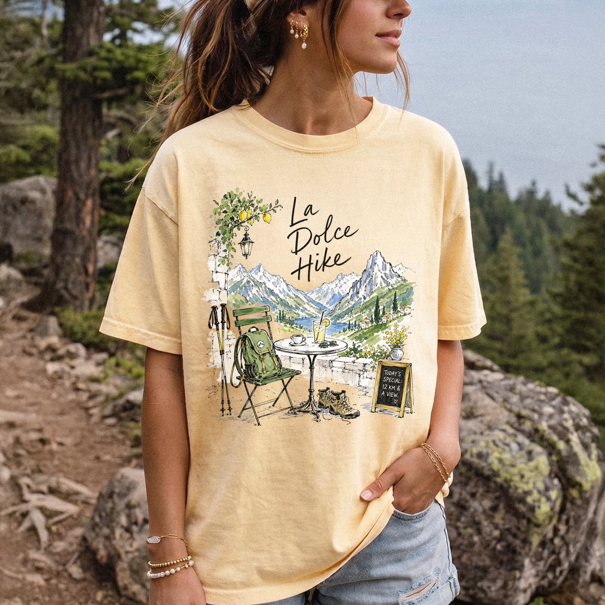 La Dolce Hike Comfort Colors Shirt – Italy Hiking Travel Tee