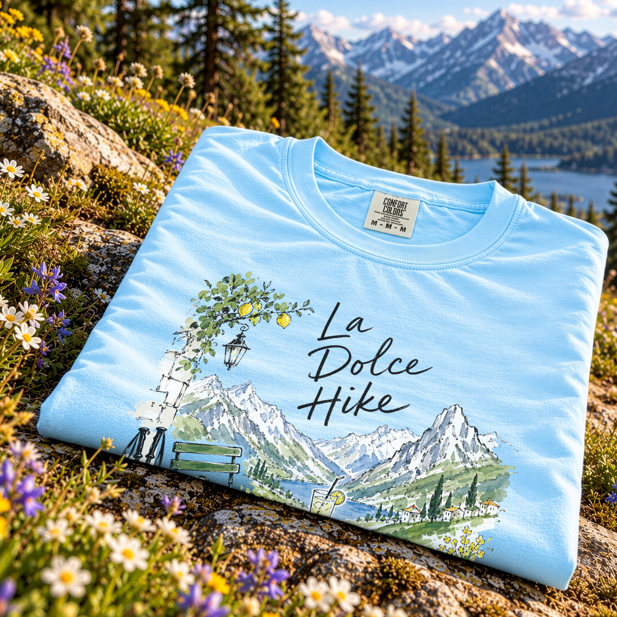 La Dolce Hike Comfort Colors Shirt – Italy Hiking Travel Tee