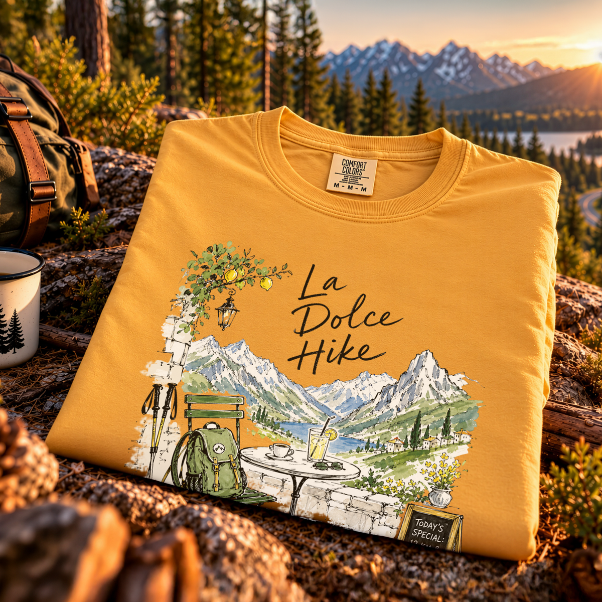 La Dolce Hike Comfort Colors Shirt – Italy Hiking Travel Tee