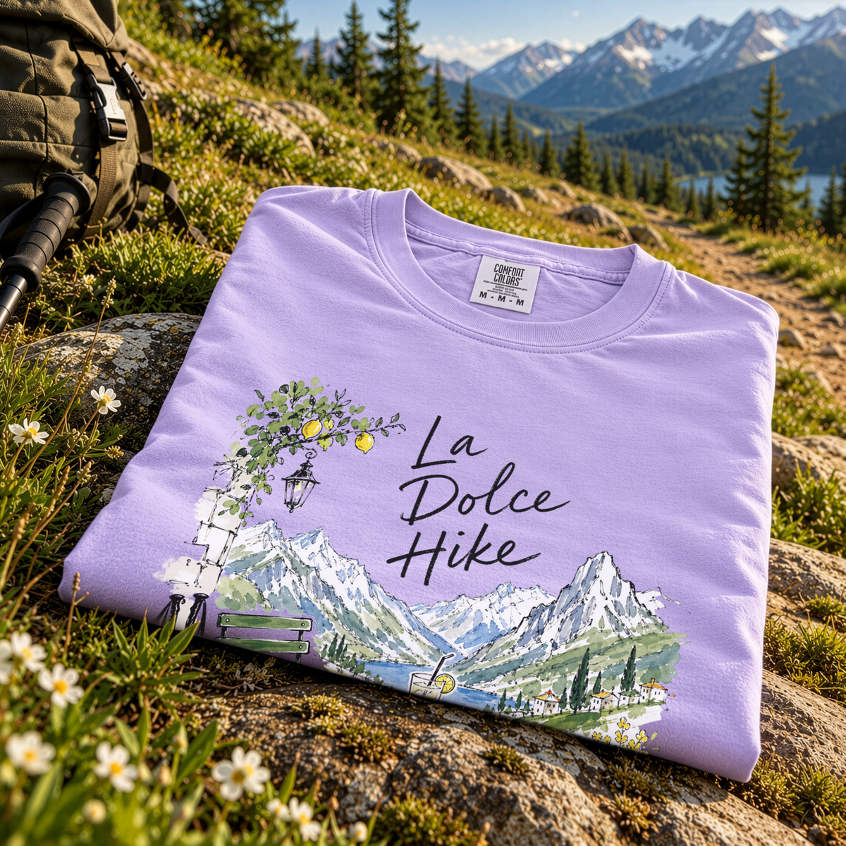 La Dolce Hike Comfort Colors Shirt – Italy Hiking Travel Tee