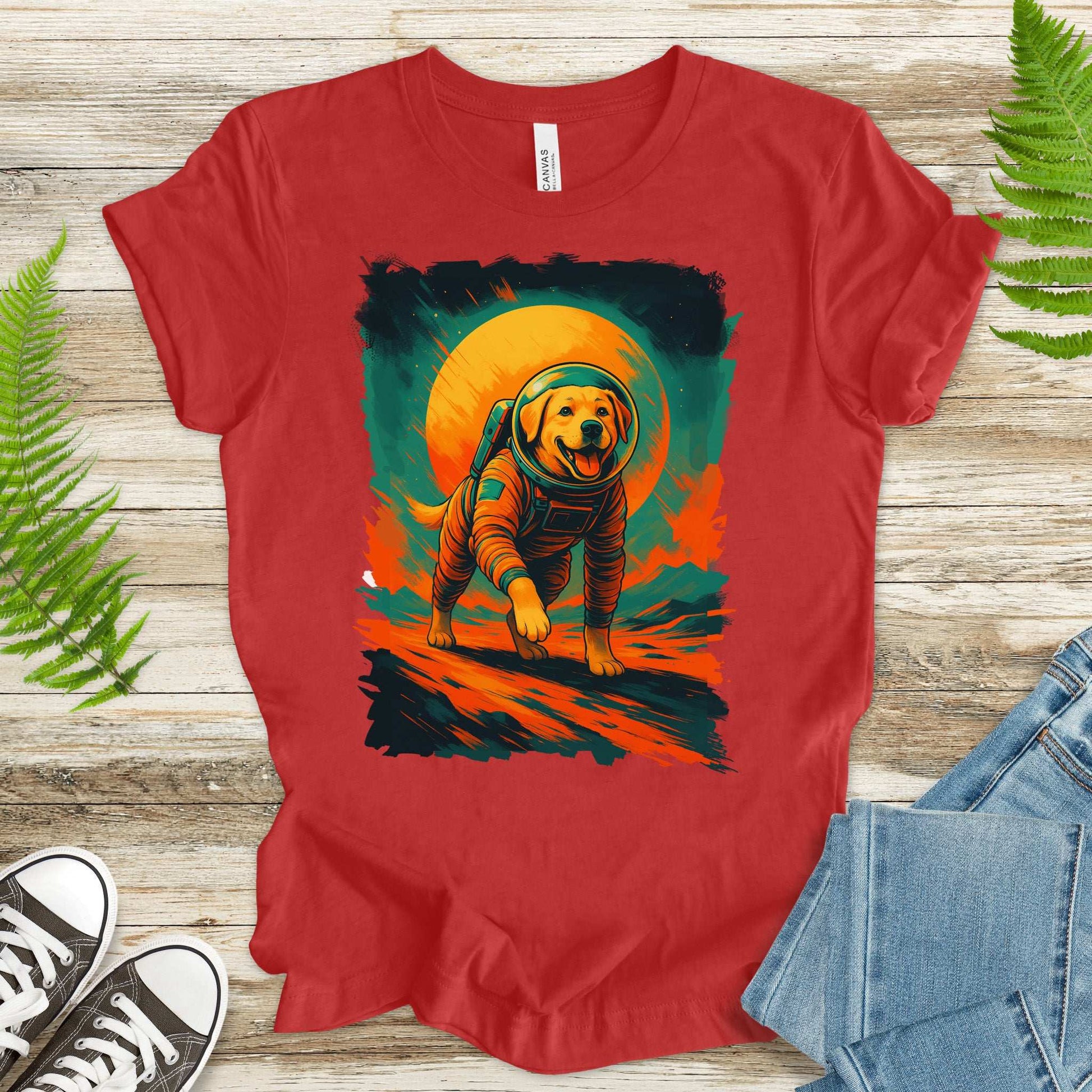 Space Dog Labrador T-Shirt – Astronaut Pup Cosmic Galaxy Tee