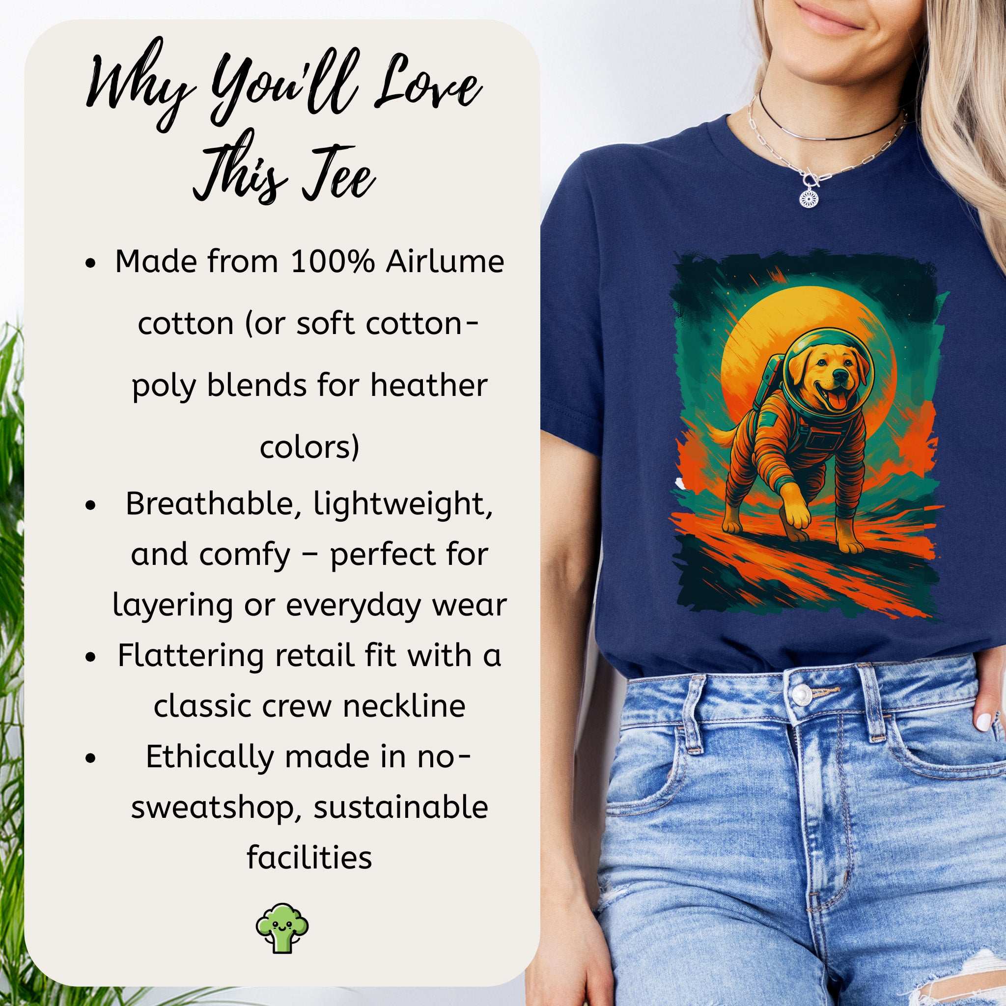 Space Dog Labrador T-Shirt – Astronaut Pup Cosmic Galaxy Tee