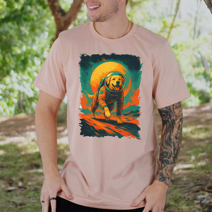 Space Dog Labrador T-Shirt – Astronaut Pup Cosmic Galaxy Tee