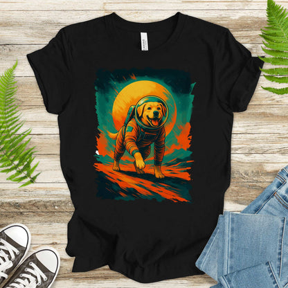 Space Dog Labrador T-Shirt – Astronaut Pup Cosmic Galaxy Tee