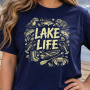 Lake Life Retro Wildlife Boat Adventure T-Shirt