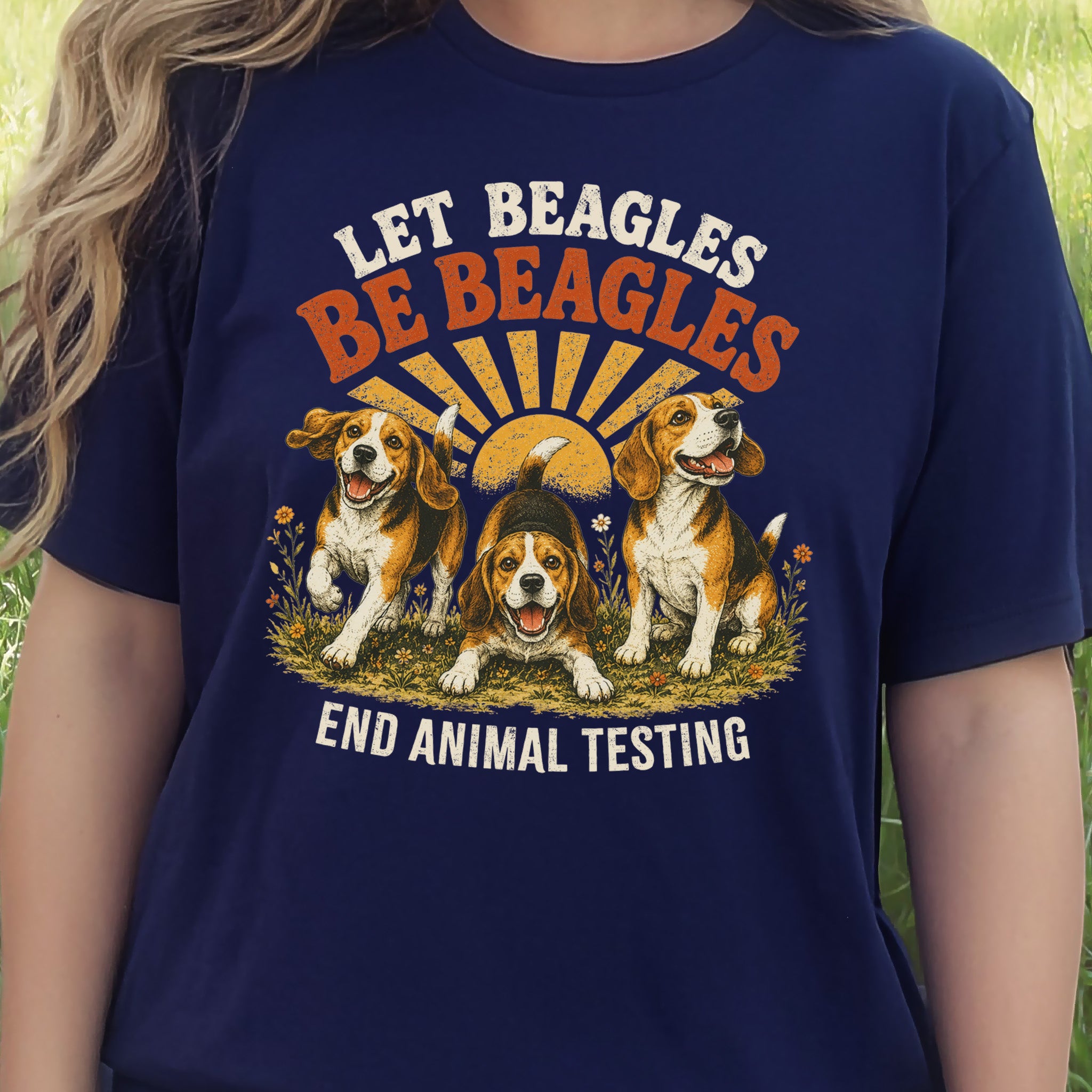 Let Beagles Be Beagles End Animal Testing Beagle Rescue Gift T-Shirt
