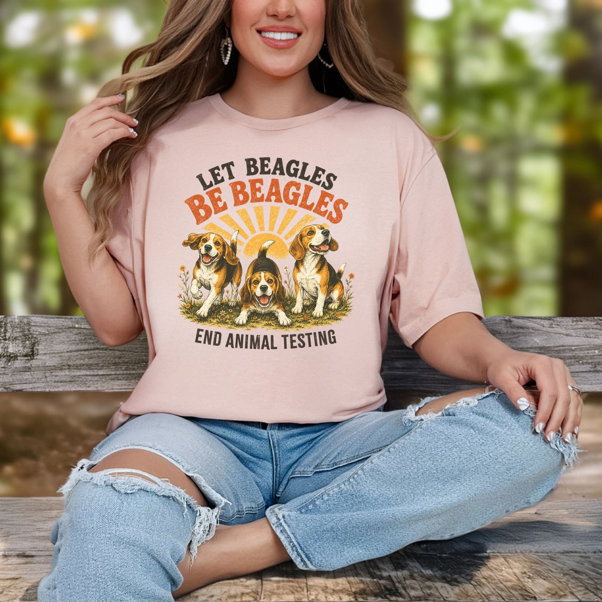 Let Beagles Be Beagles End Animal Testing Beagle Rescue Gift T-Shirt