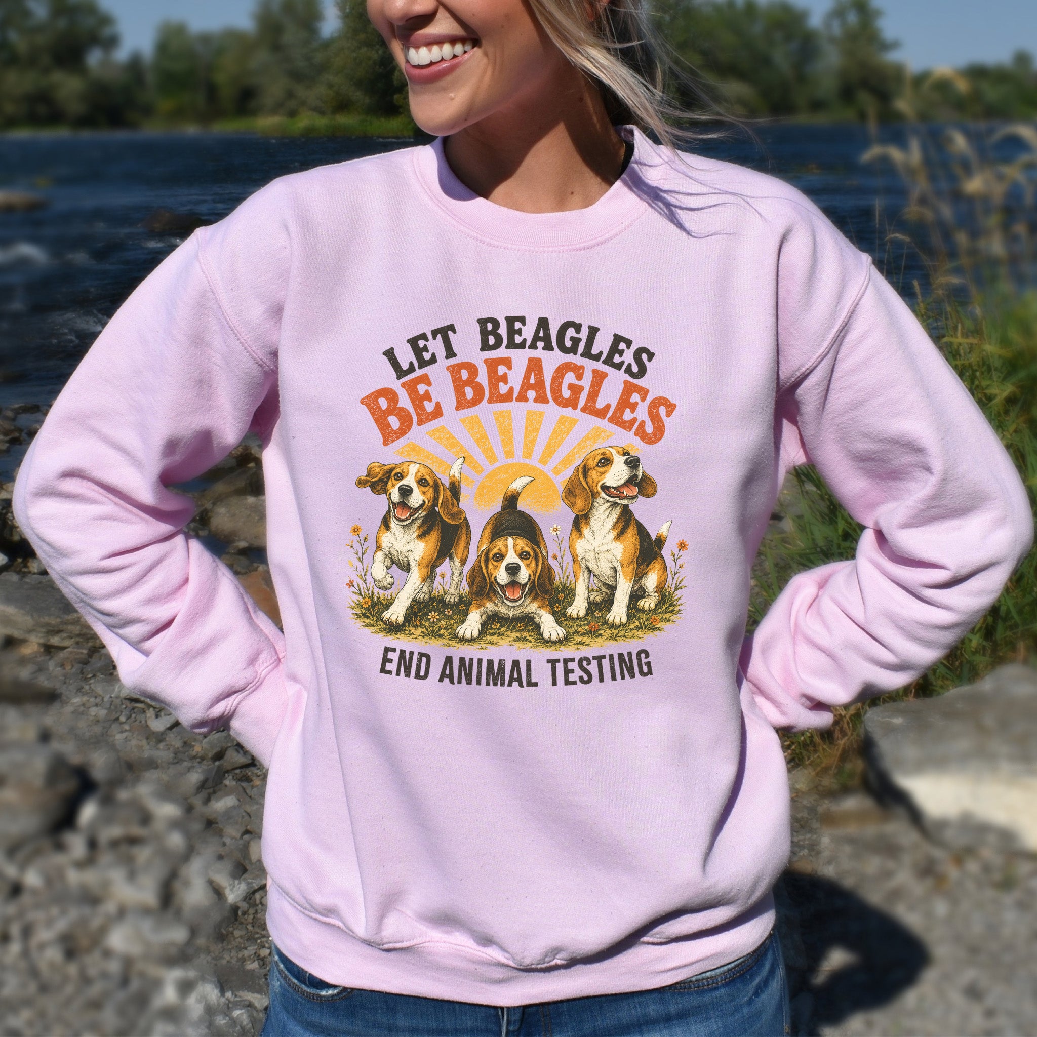 Let Beagles Be Beagles End Animal Testing Beagle Rescue Gift Sweatshirt