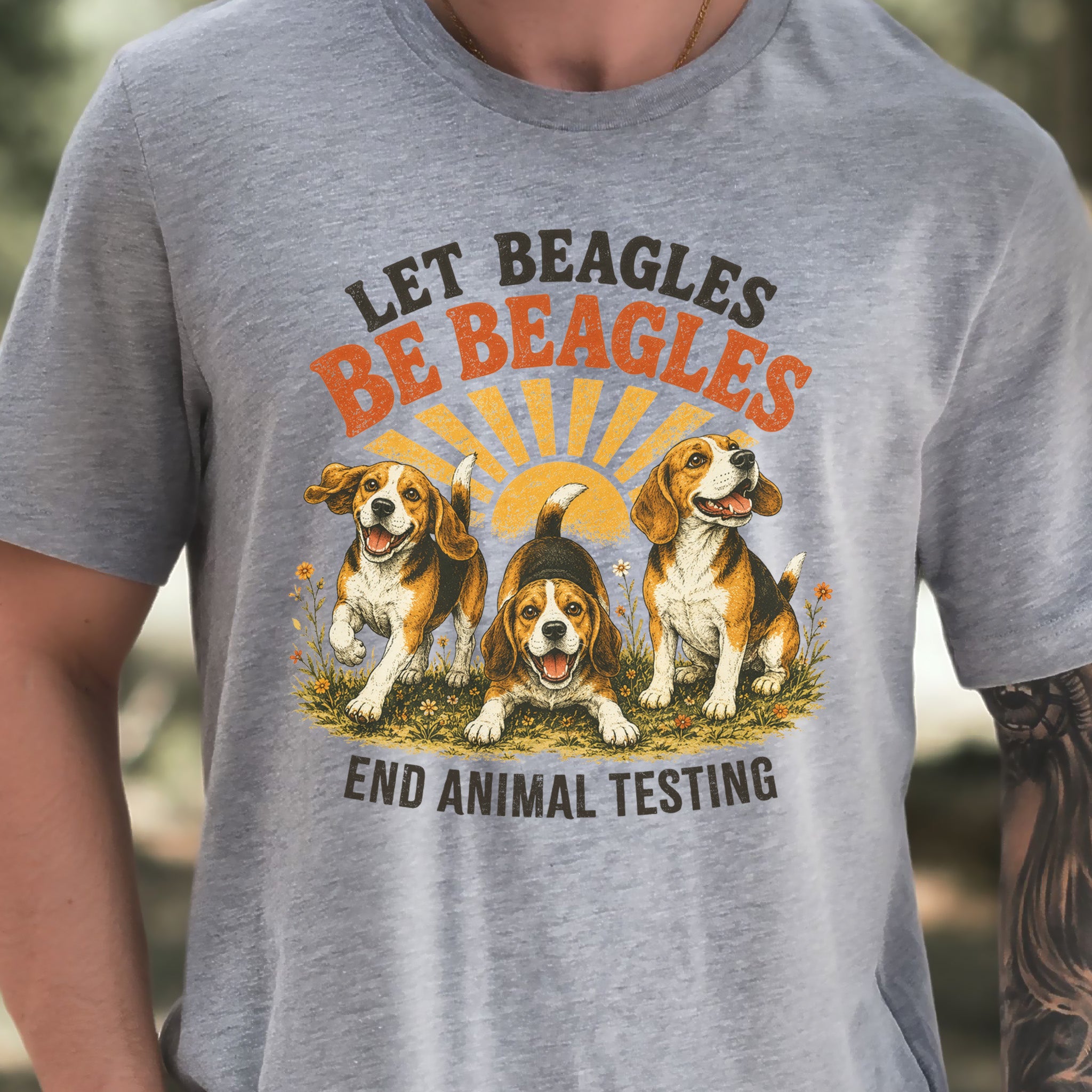 Let Beagles Be Beagles End Animal Testing Beagle Rescue Gift T-Shirt
