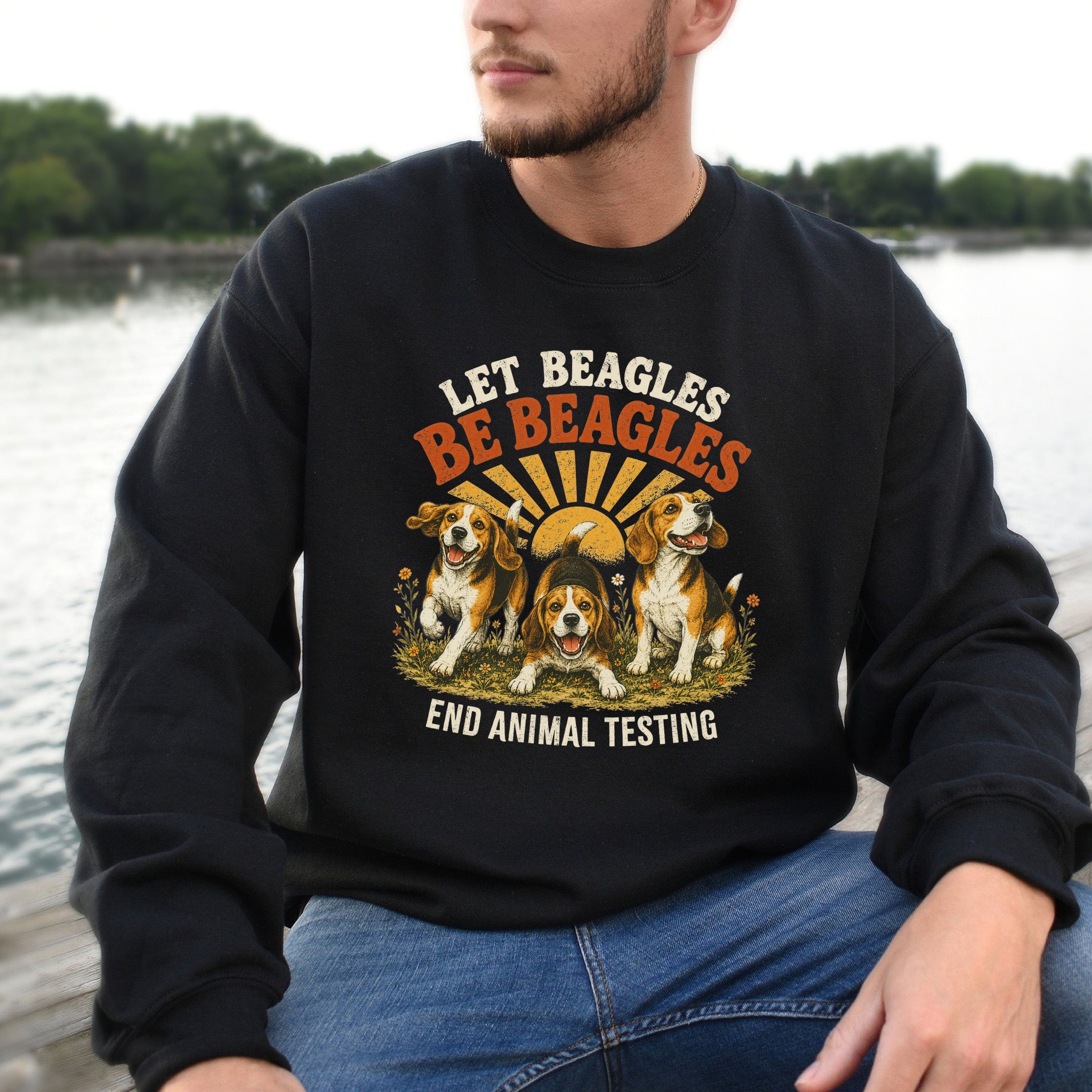 Let Beagles Be Beagles End Animal Testing Beagle Rescue Gift Sweatshirt