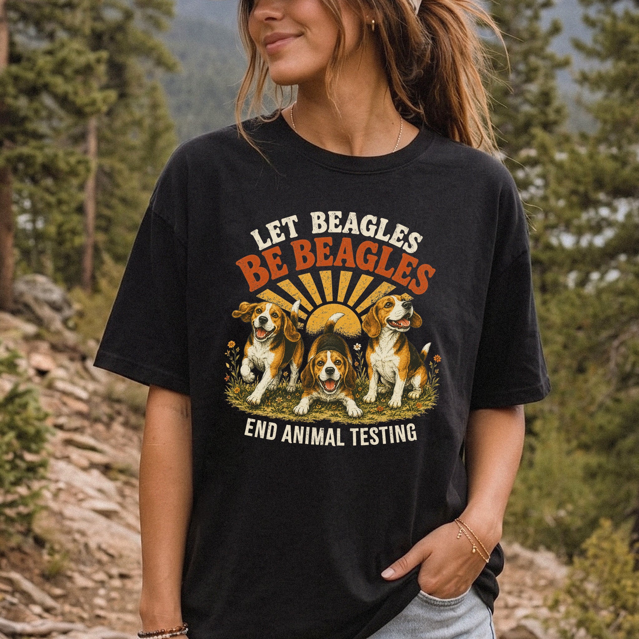 Let Beagles Be Beagles Comfort Colors Shirt – Rescue Dog Tee