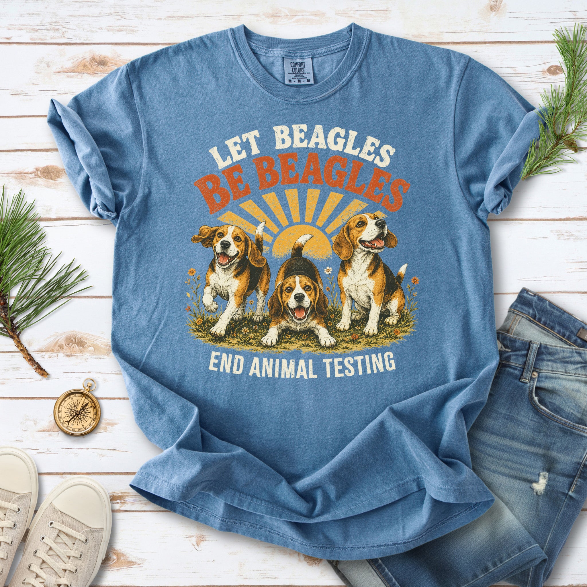 Let Beagles Be Beagles Comfort Colors Shirt – Rescue Dog Tee