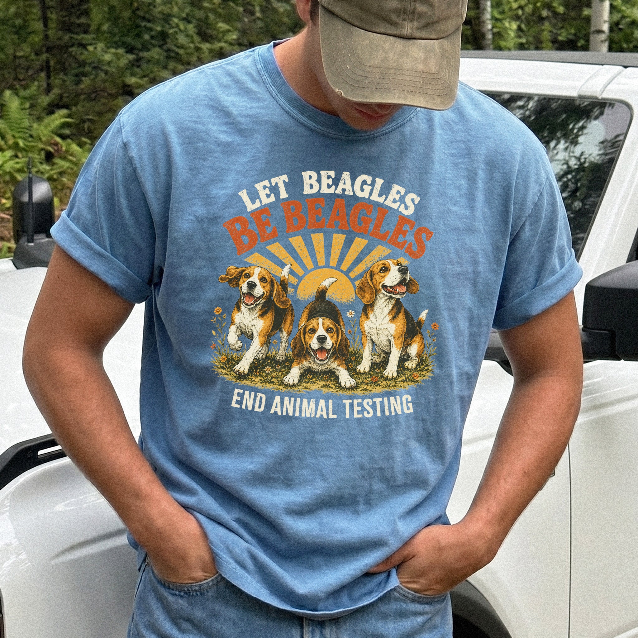 Let Beagles Be Beagles Comfort Colors Shirt – Rescue Dog Tee
