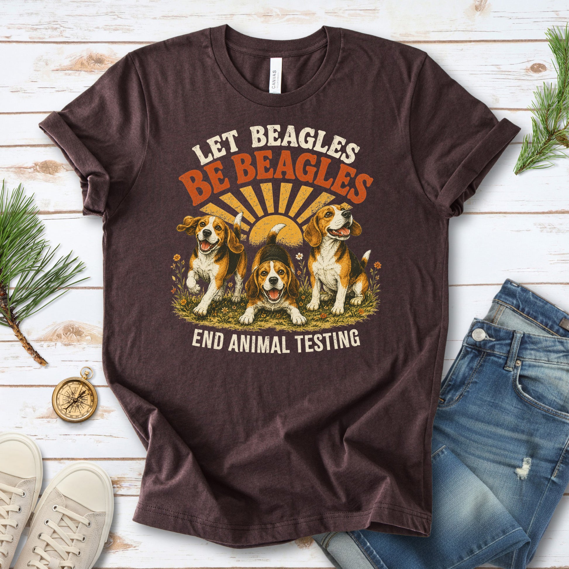 Let Beagles Be Beagles End Animal Testing Beagle Rescue Gift T-Shirt