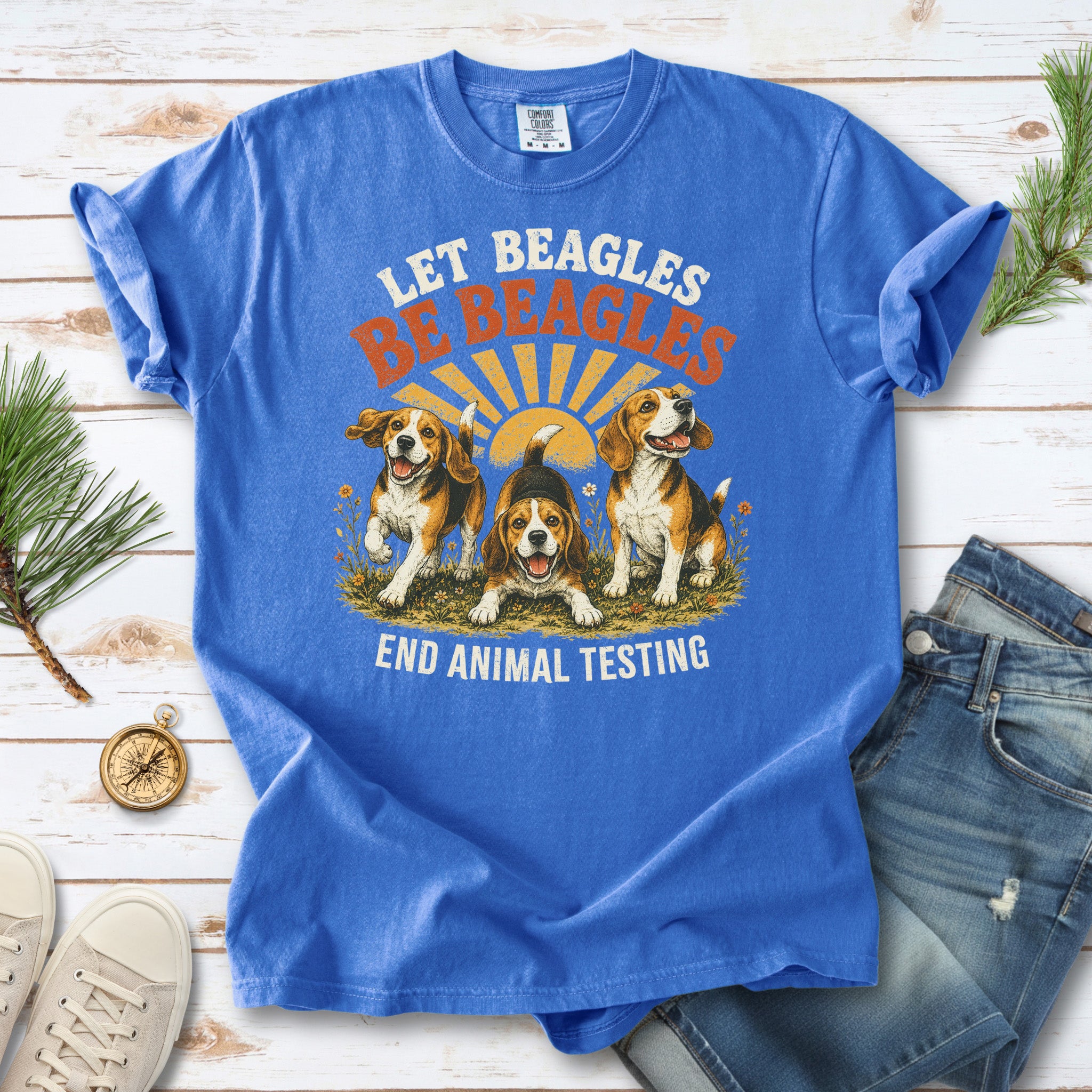 Let Beagles Be Beagles Comfort Colors Shirt – Rescue Dog Tee