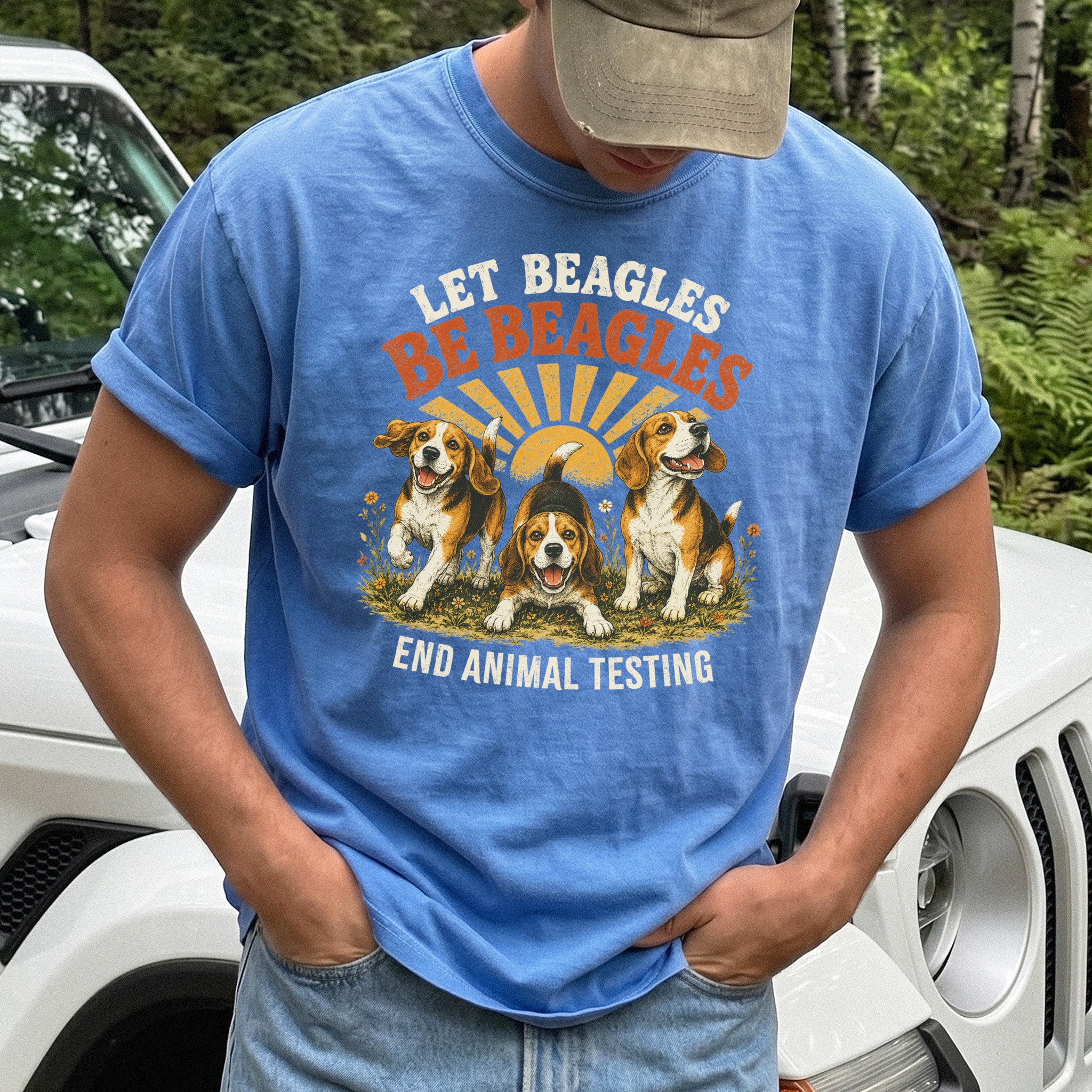Let Beagles Be Beagles Comfort Colors Shirt – Rescue Dog Tee