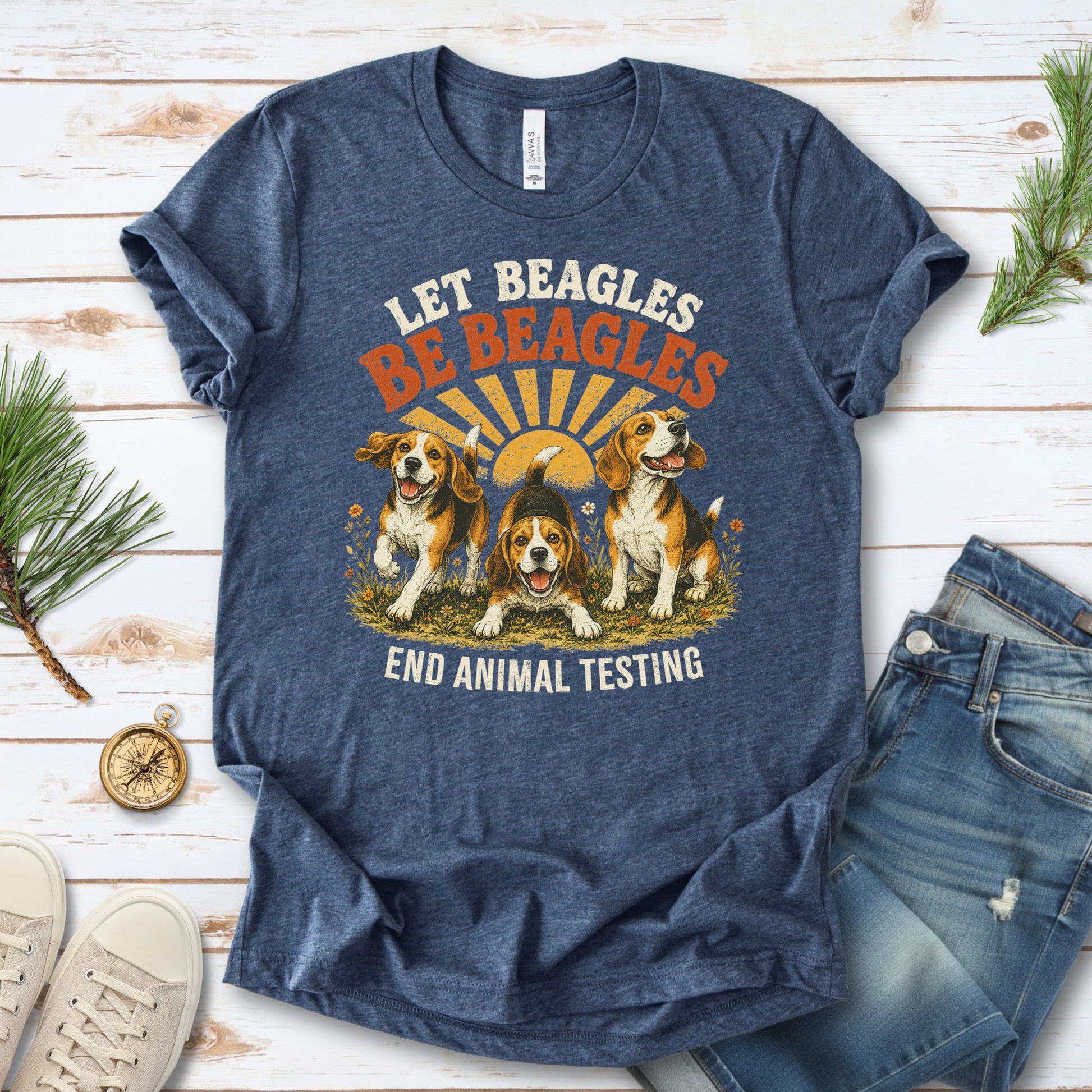 Let Beagles Be Beagles End Animal Testing Beagle Rescue Gift T-Shirt