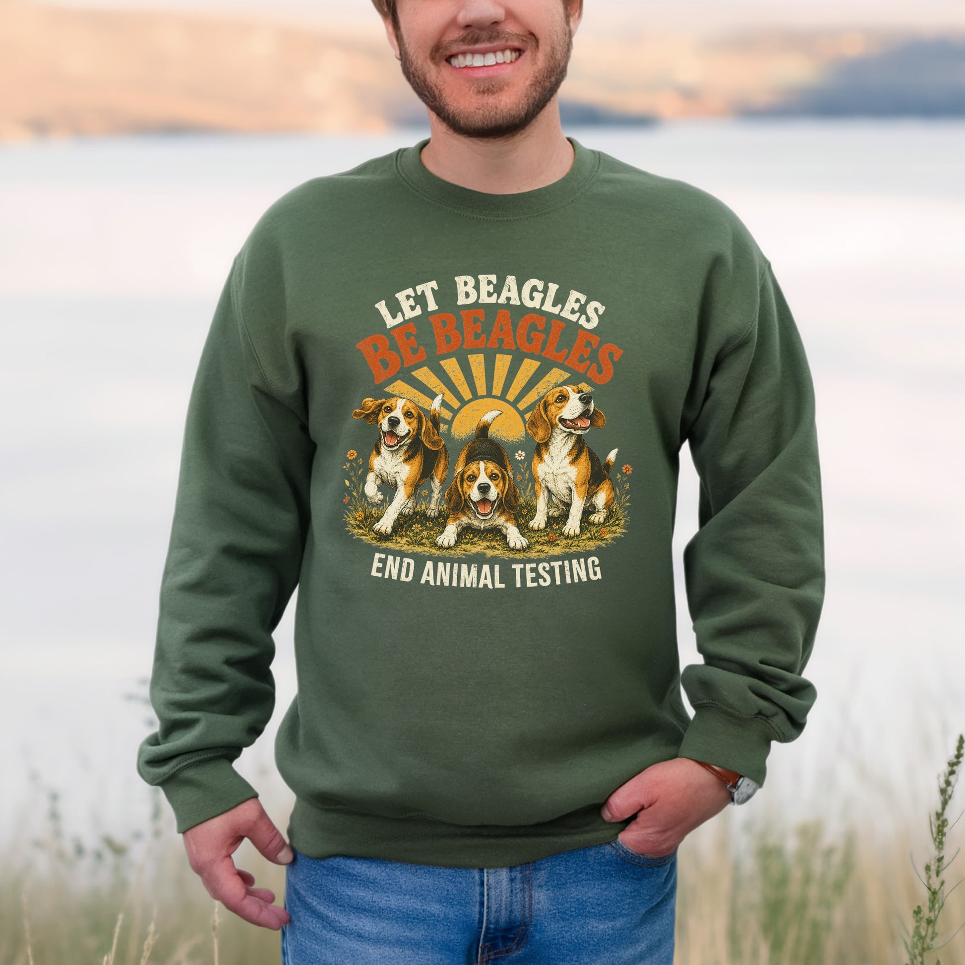 Let Beagles Be Beagles End Animal Testing Beagle Rescue Gift Sweatshirt