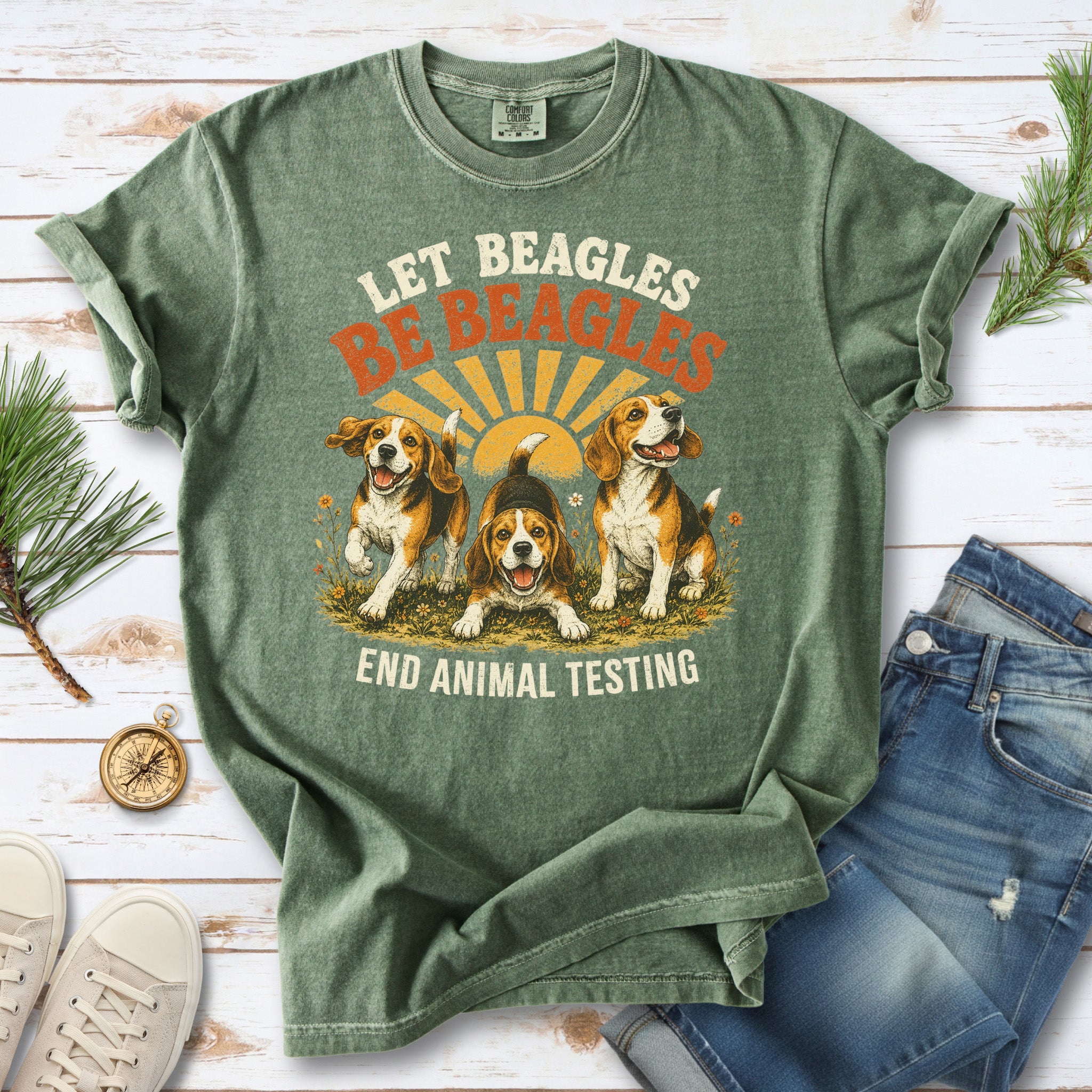 Let Beagles Be Beagles Comfort Colors Shirt – Rescue Dog Tee
