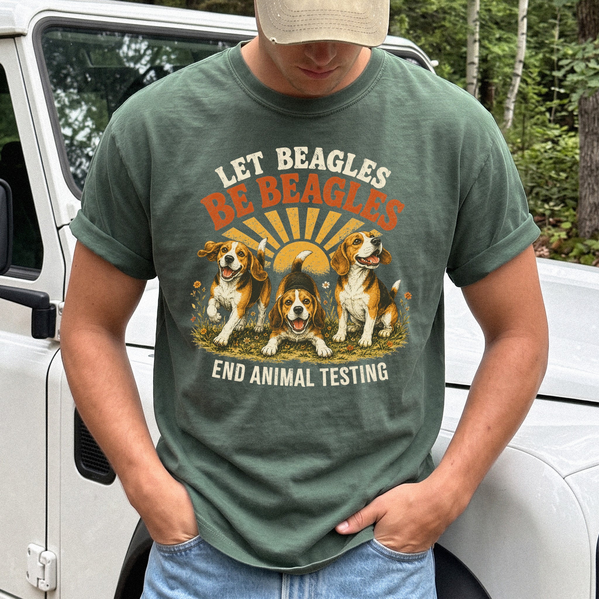 Let Beagles Be Beagles Comfort Colors Shirt – Rescue Dog Tee