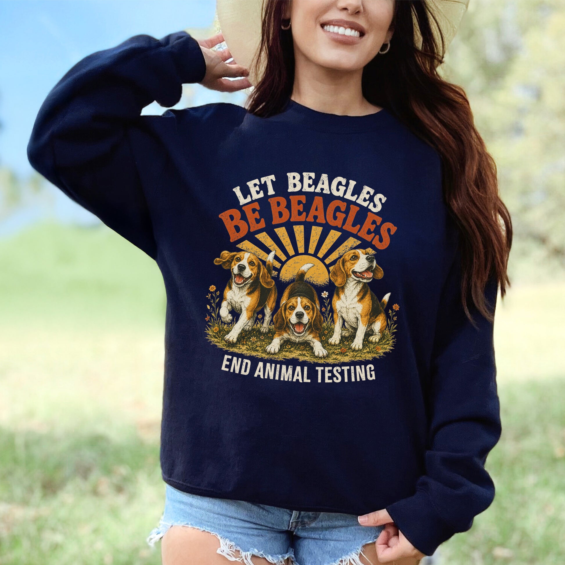Let Beagles Be Beagles End Animal Testing Beagle Rescue Gift Sweatshirt