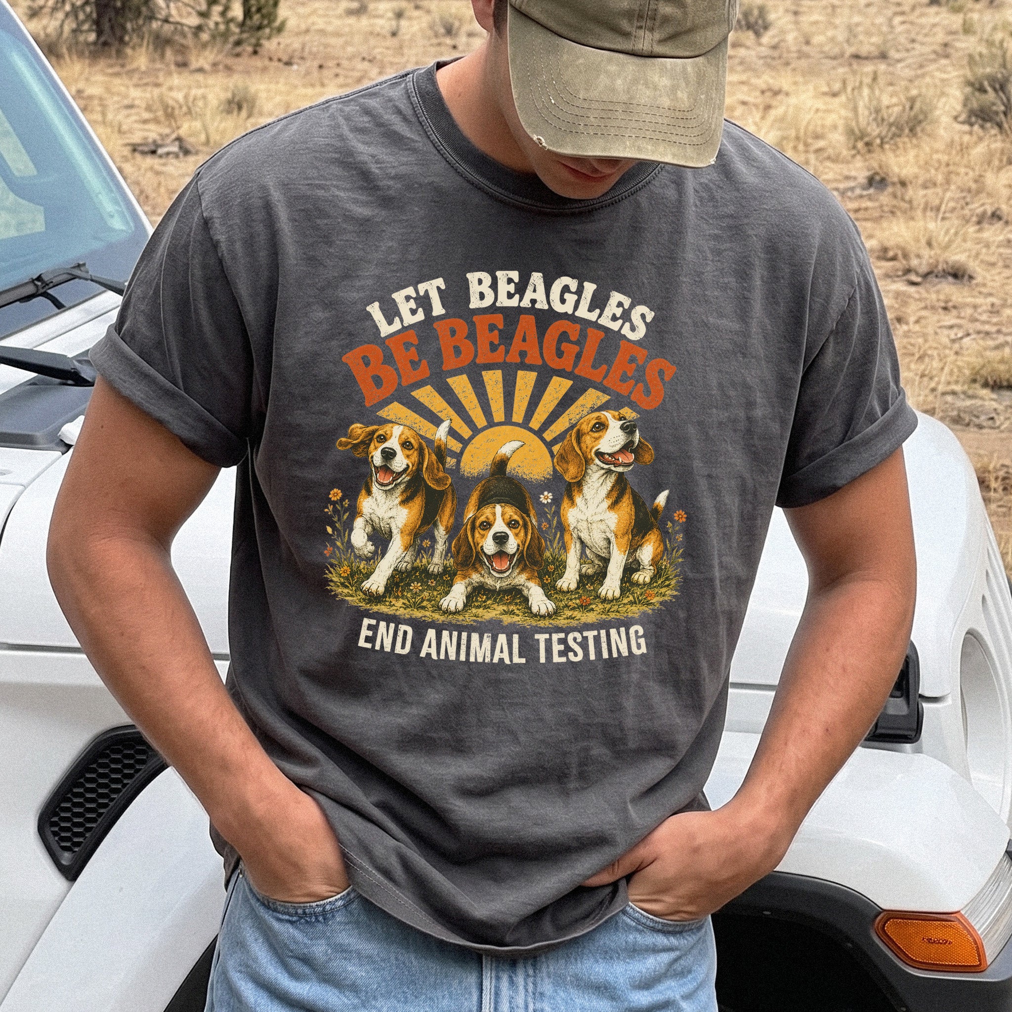 Let Beagles Be Beagles Comfort Colors Shirt – Rescue Dog Tee