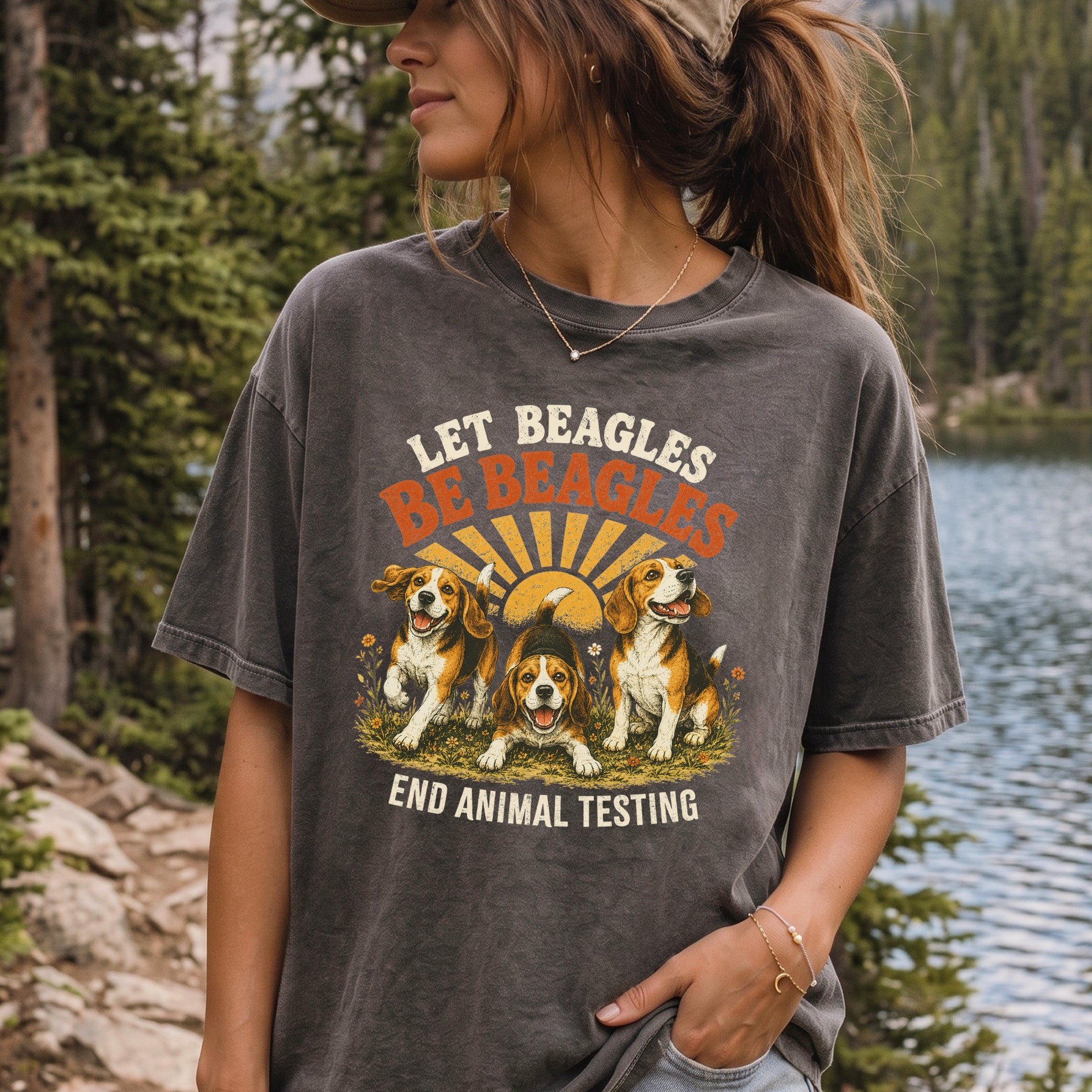 Let Beagles Be Beagles Comfort Colors Shirt – Rescue Dog Tee