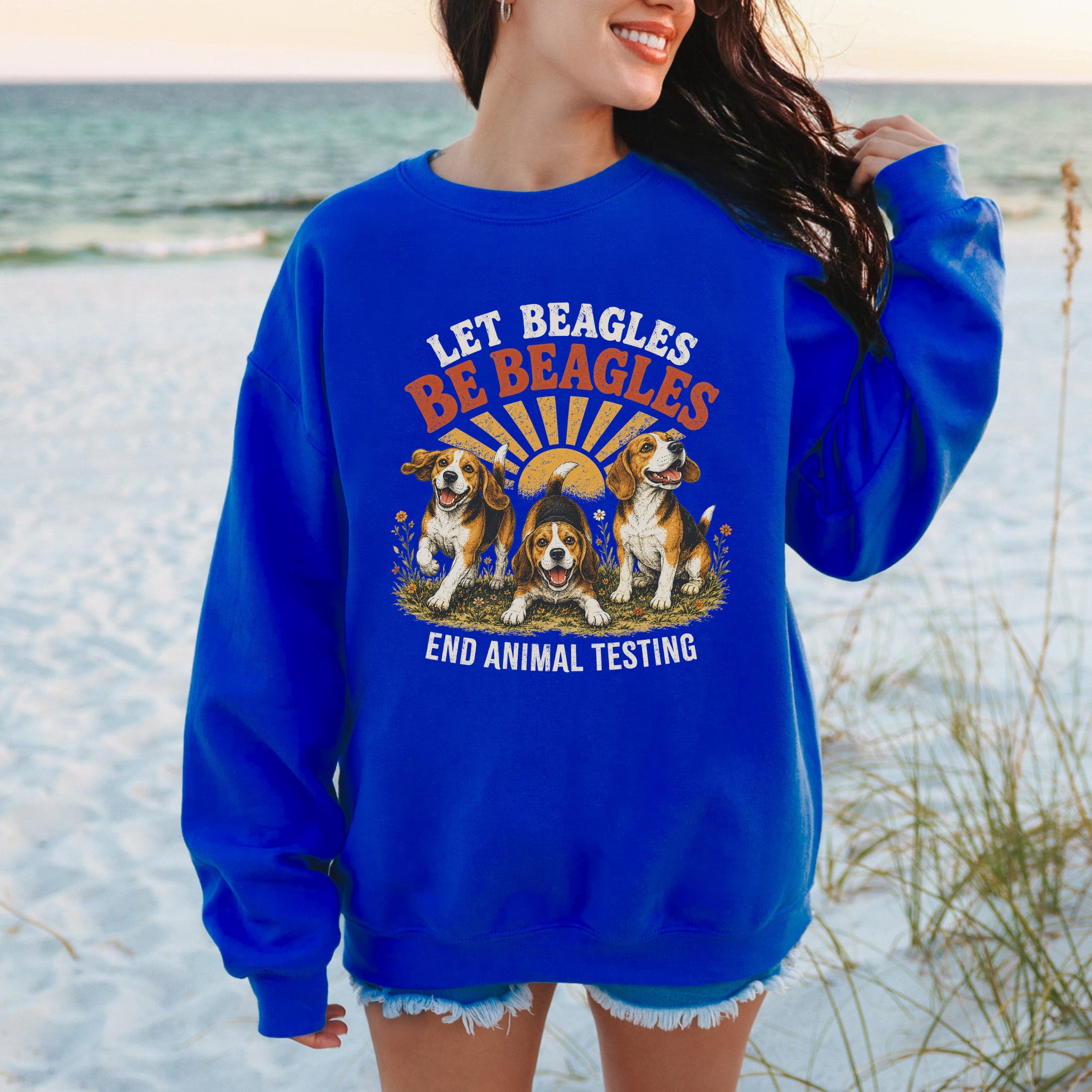 Let Beagles Be Beagles End Animal Testing Beagle Rescue Gift Sweatshirt
