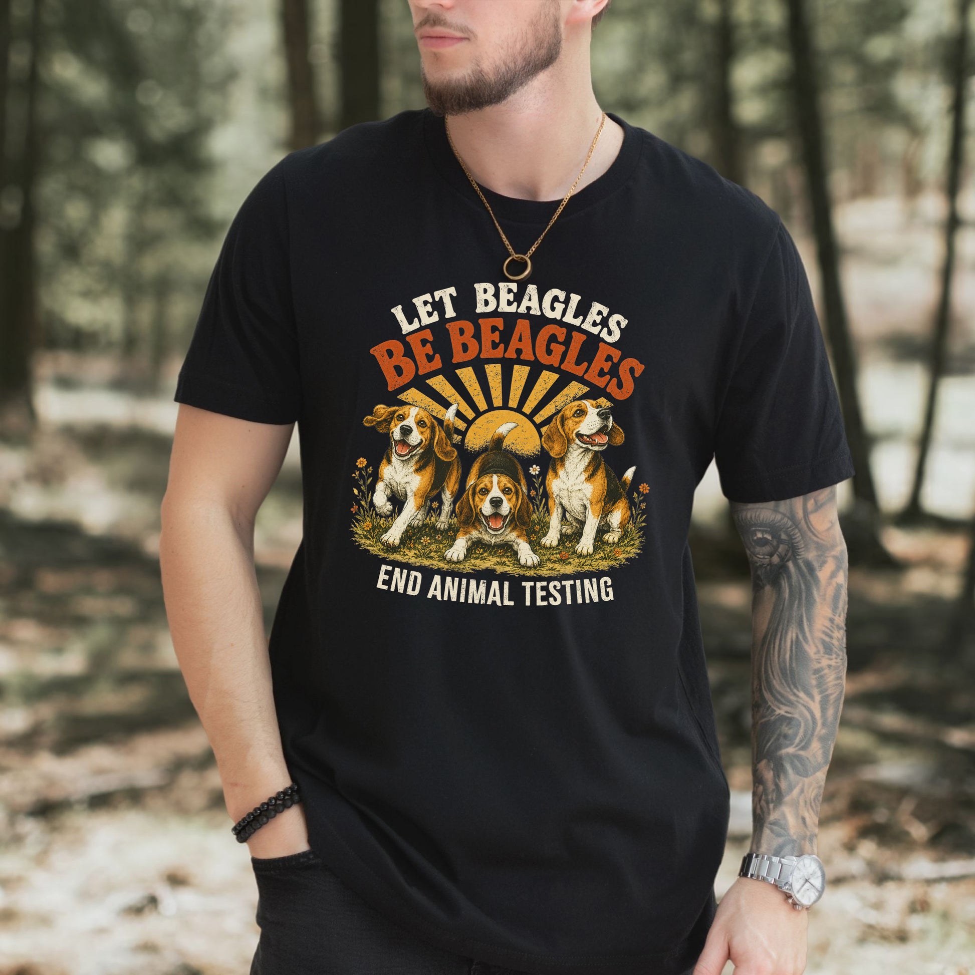 Let Beagles Be Beagles End Animal Testing Beagle Rescue Gift T-Shirt