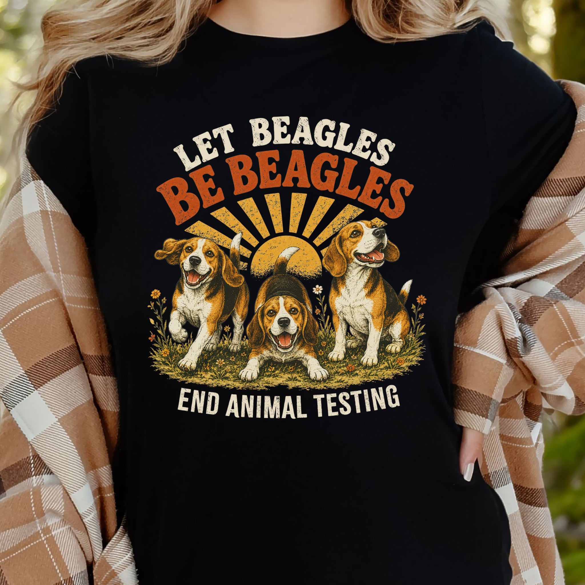 Let Beagles Be Beagles End Animal Testing Beagle Rescue Gift T-Shirt