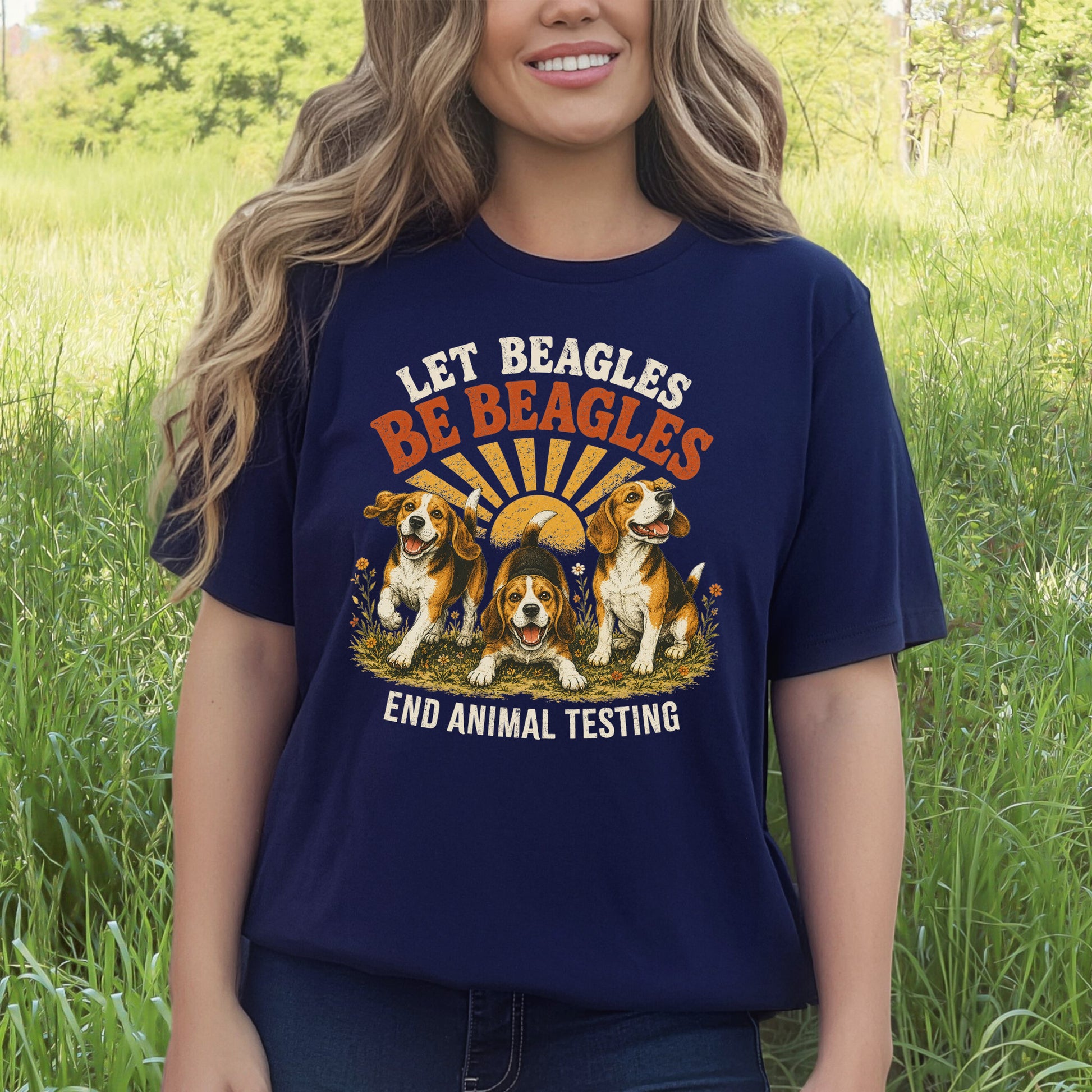 Let Beagles Be Beagles End Animal Testing Beagle Rescue Gift T-Shirt