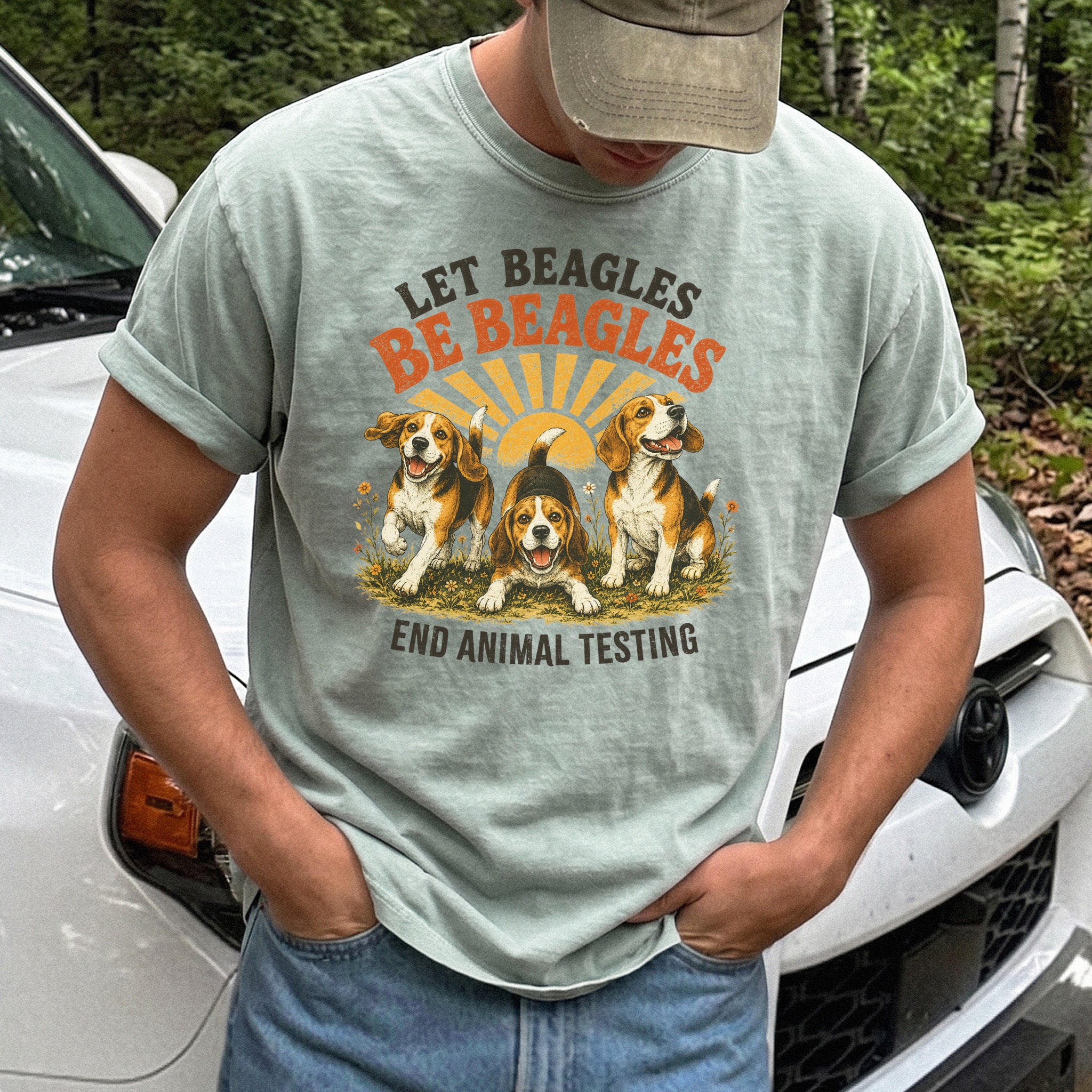 Let Beagles Be Beagles Comfort Colors Shirt – Rescue Dog Tee